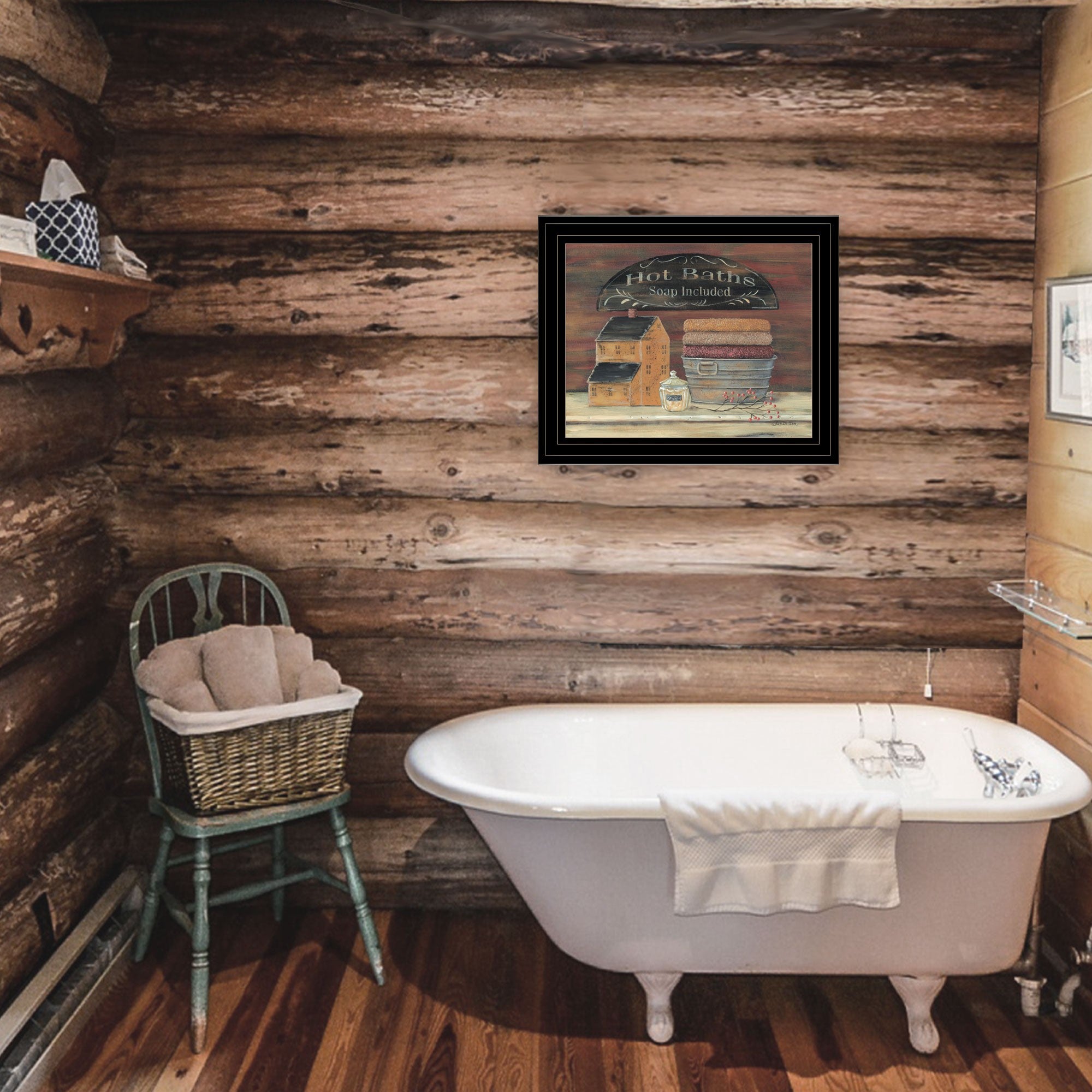 Hot Bath 6 Black Framed Print Wall Art