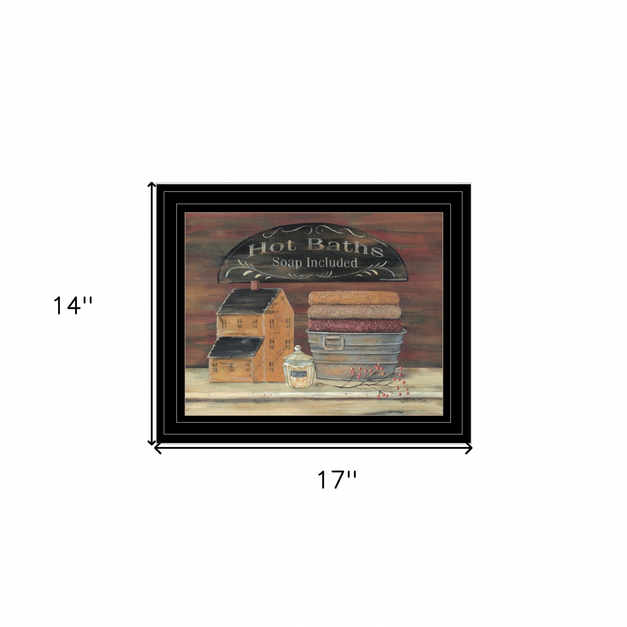 Hot Bath 6 Black Framed Print Wall Art