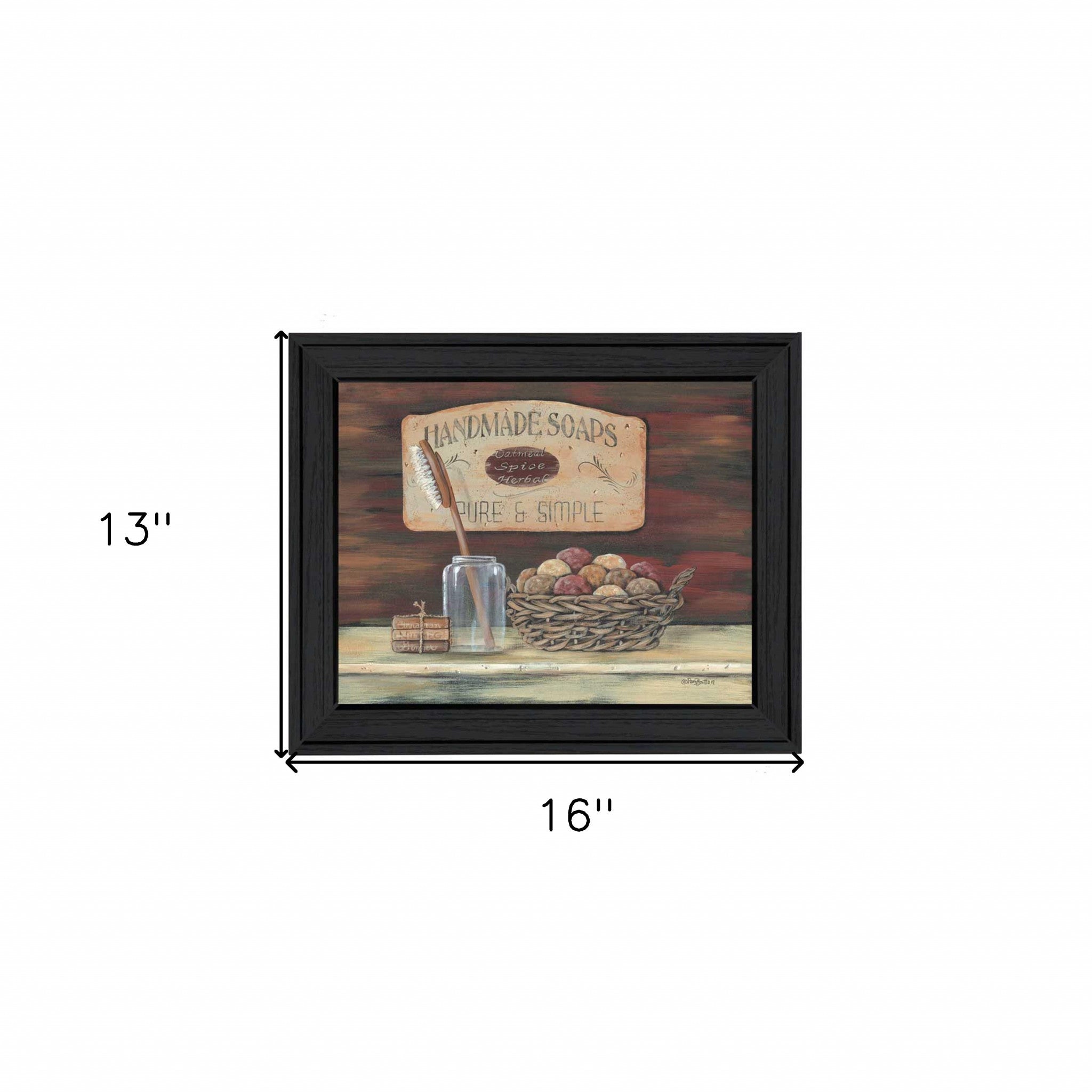 Handmade Soaps 1 Black Framed Print Bathroom Wall Art