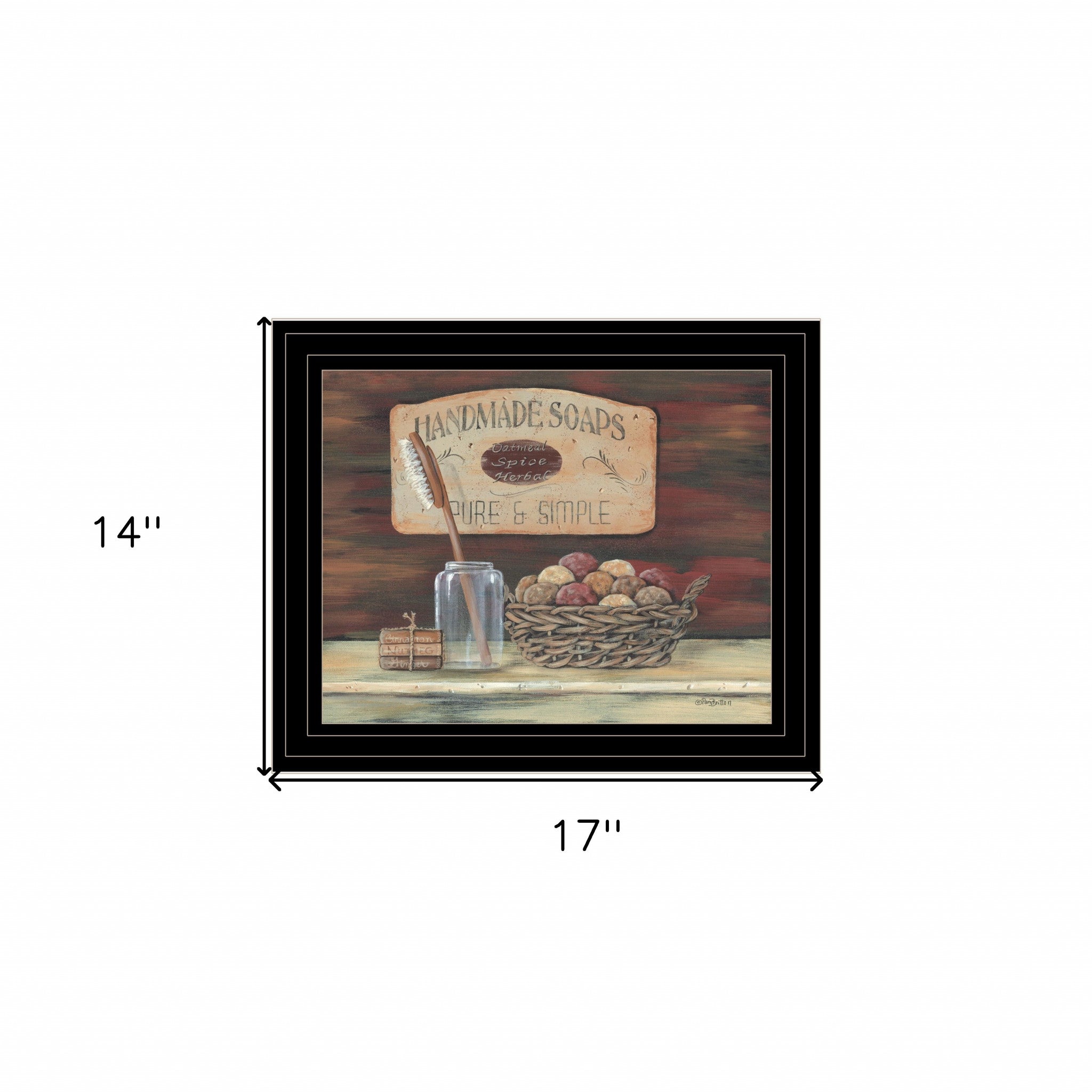 Handmade Soap 3 Black Framed Print Bathroom Wall Art