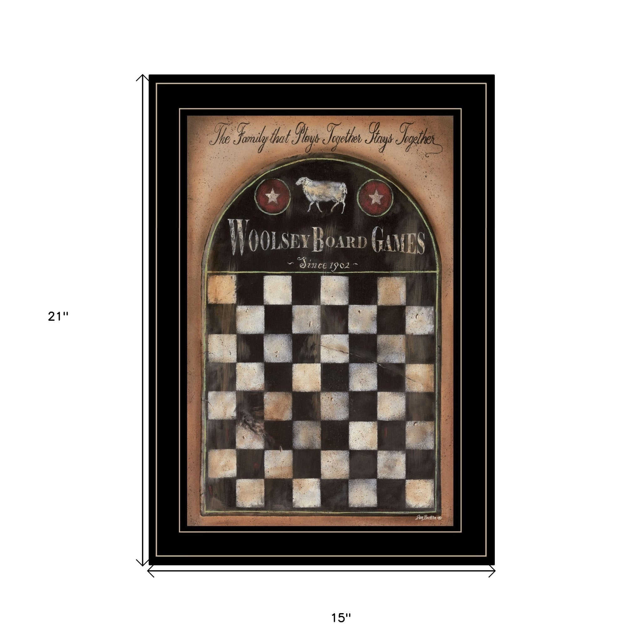 Woolsey Board Game 2 Black Framed Print Wall Art