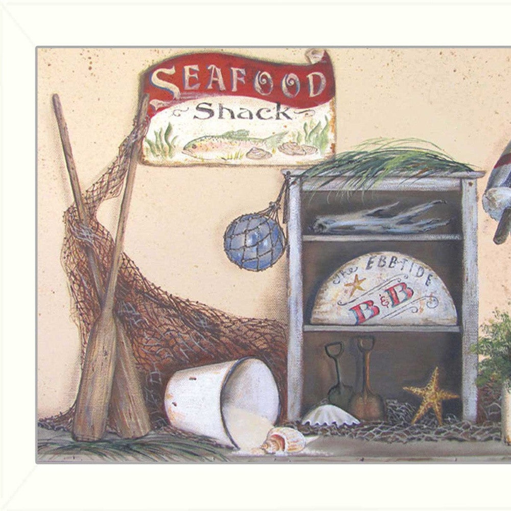 Seafood Shack White Print Picture Frame Wall Art