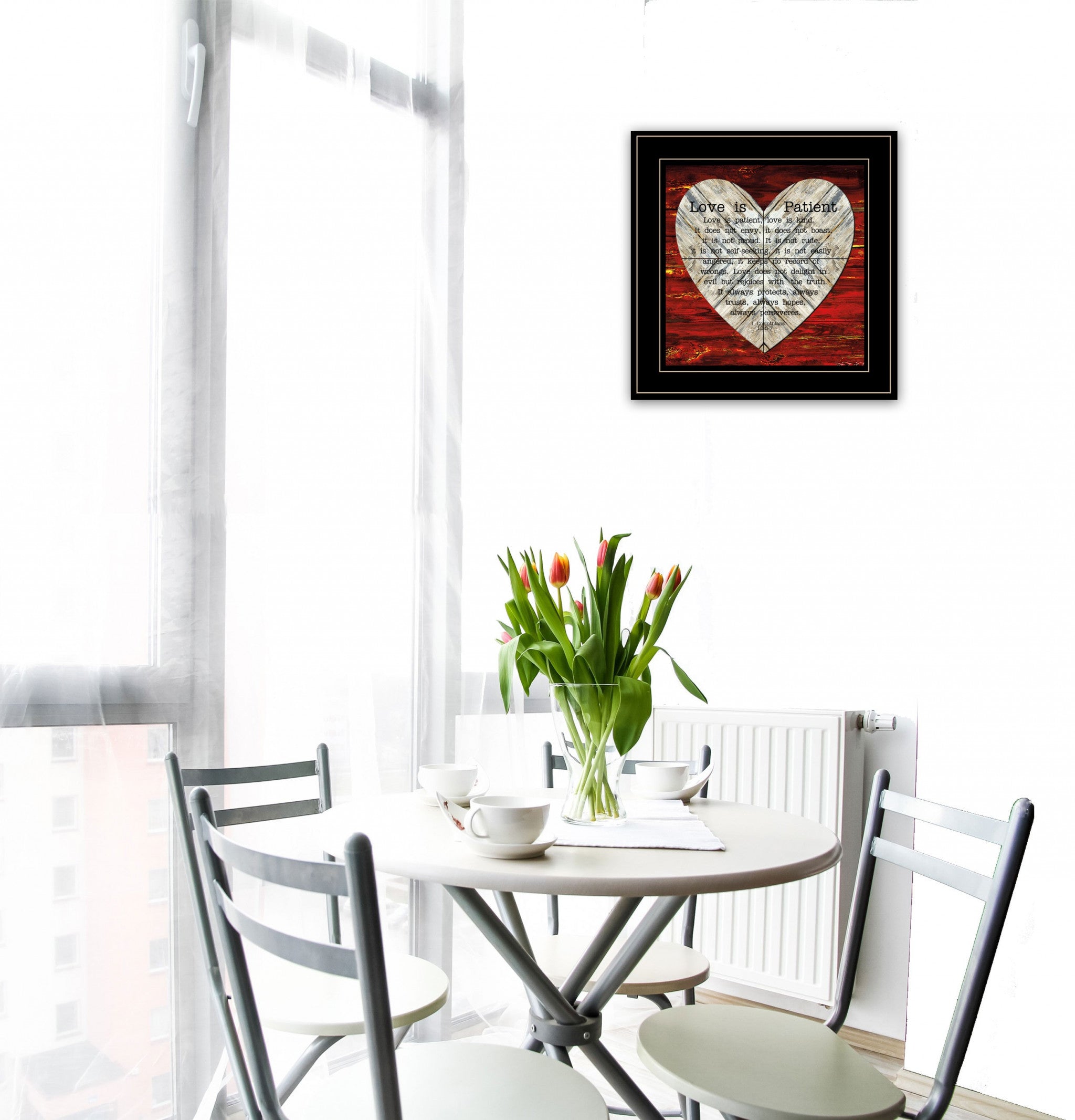 Love Is Patient 2 Black Framed Print Wall Art