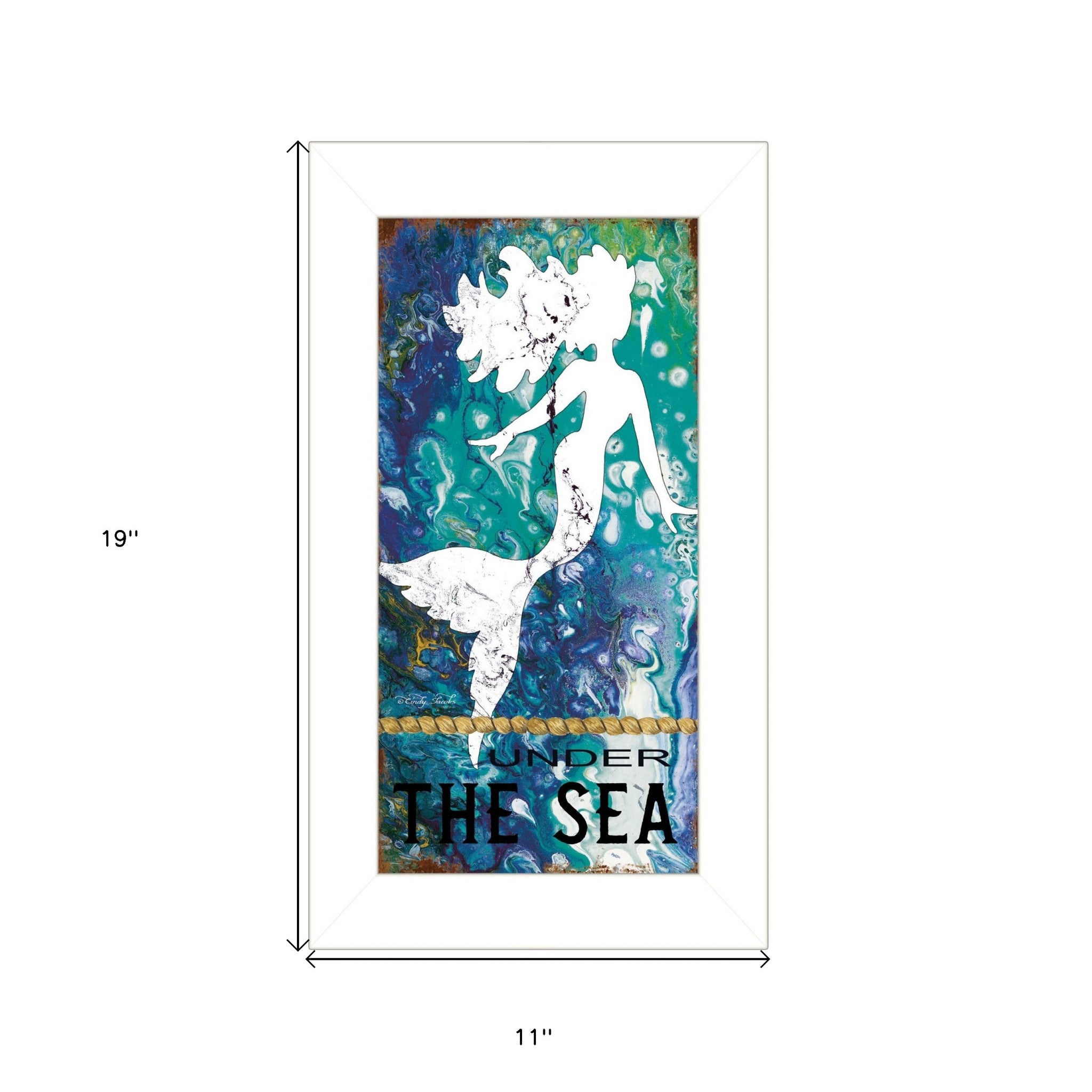 Under The Sea 1 White Framed Print Wall Art