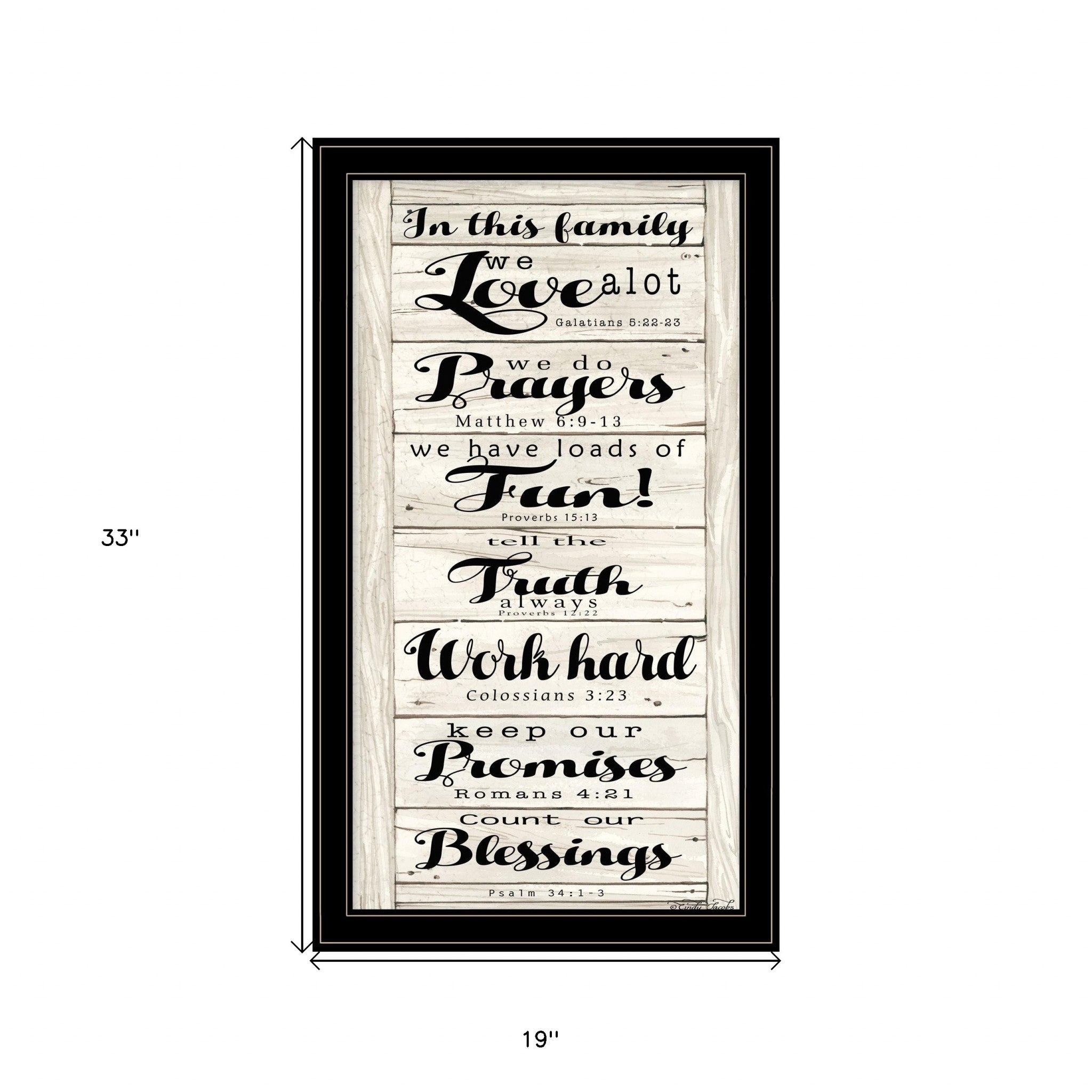 In This Family 2 Black Framed Print Wall Art