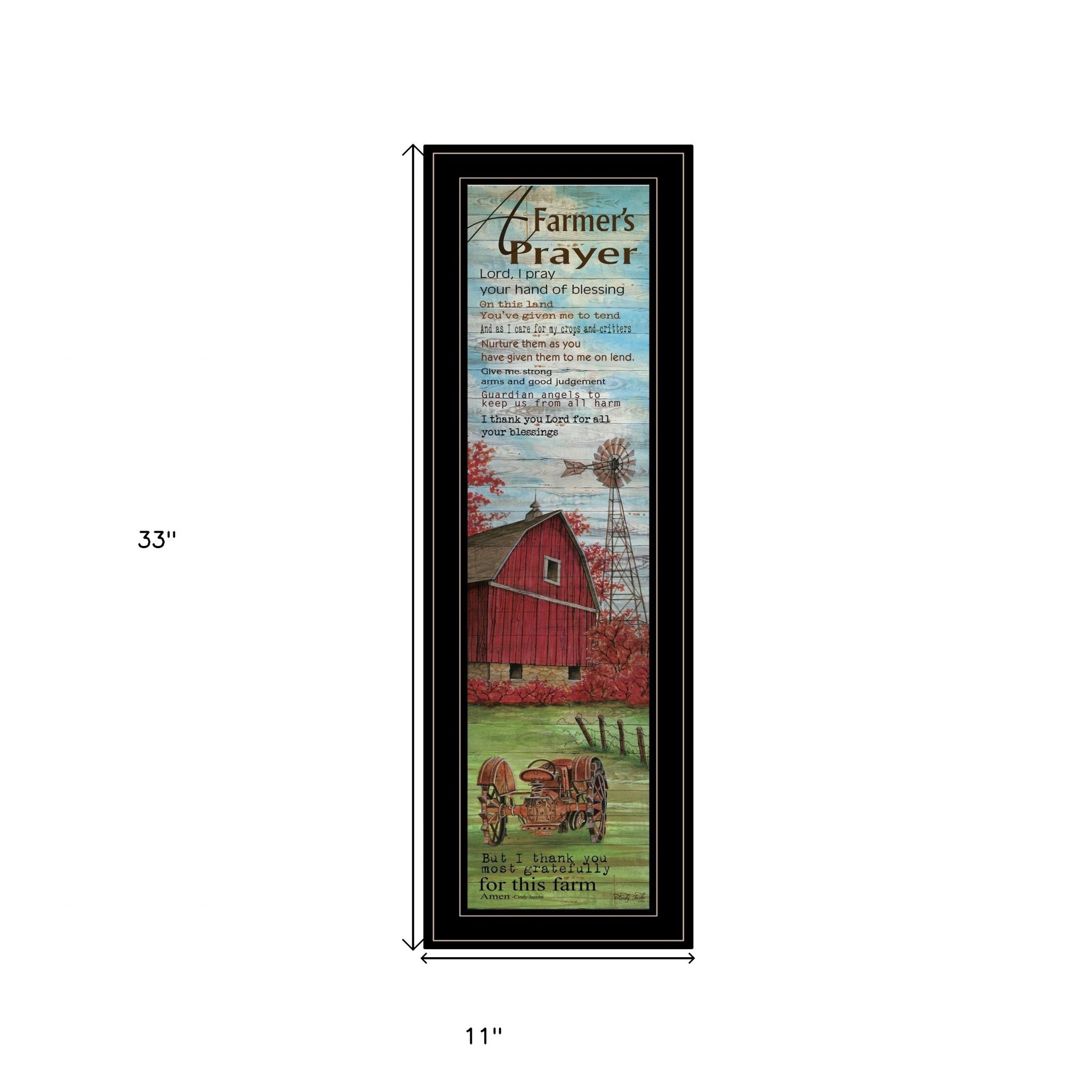 Farmers Prayer 2 Black Framed Print Wall Art