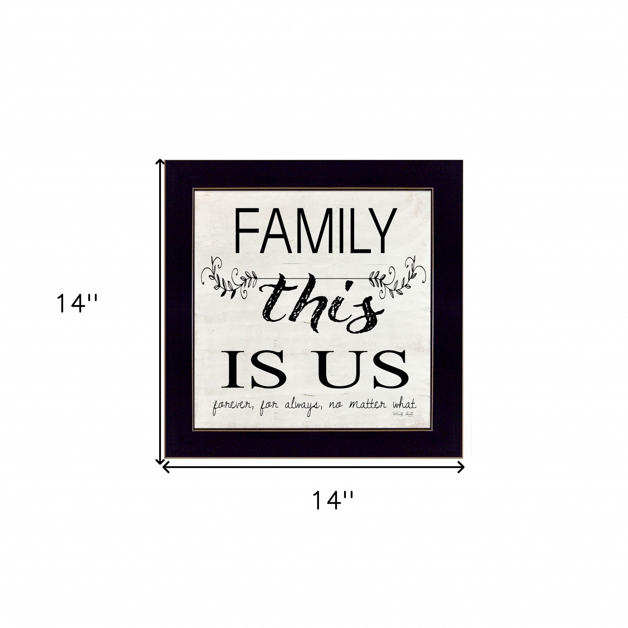 Family This Is Us Forever Black Framed Print Wall Art