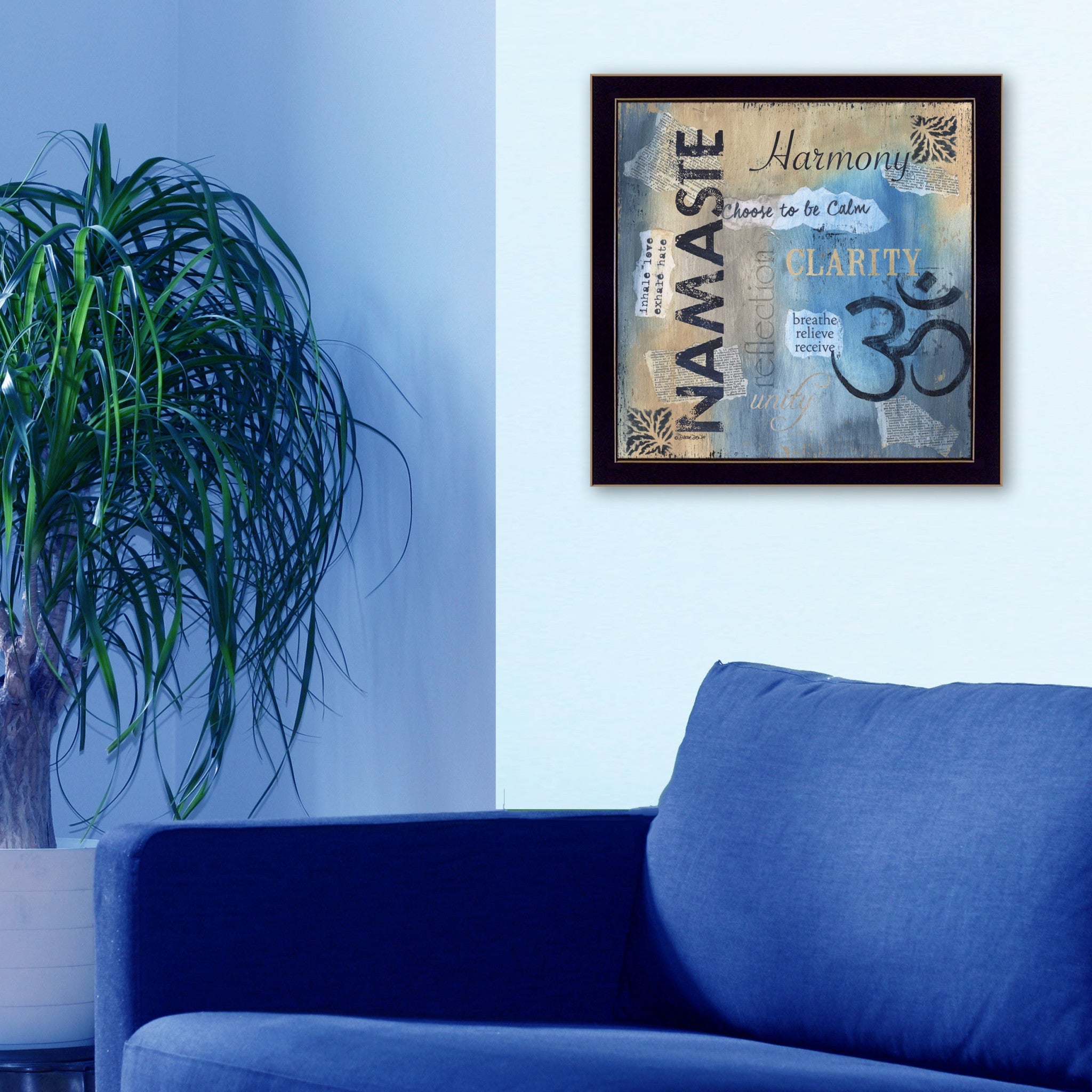 Yoga Series - Namaste Black Framed Print Wall Art