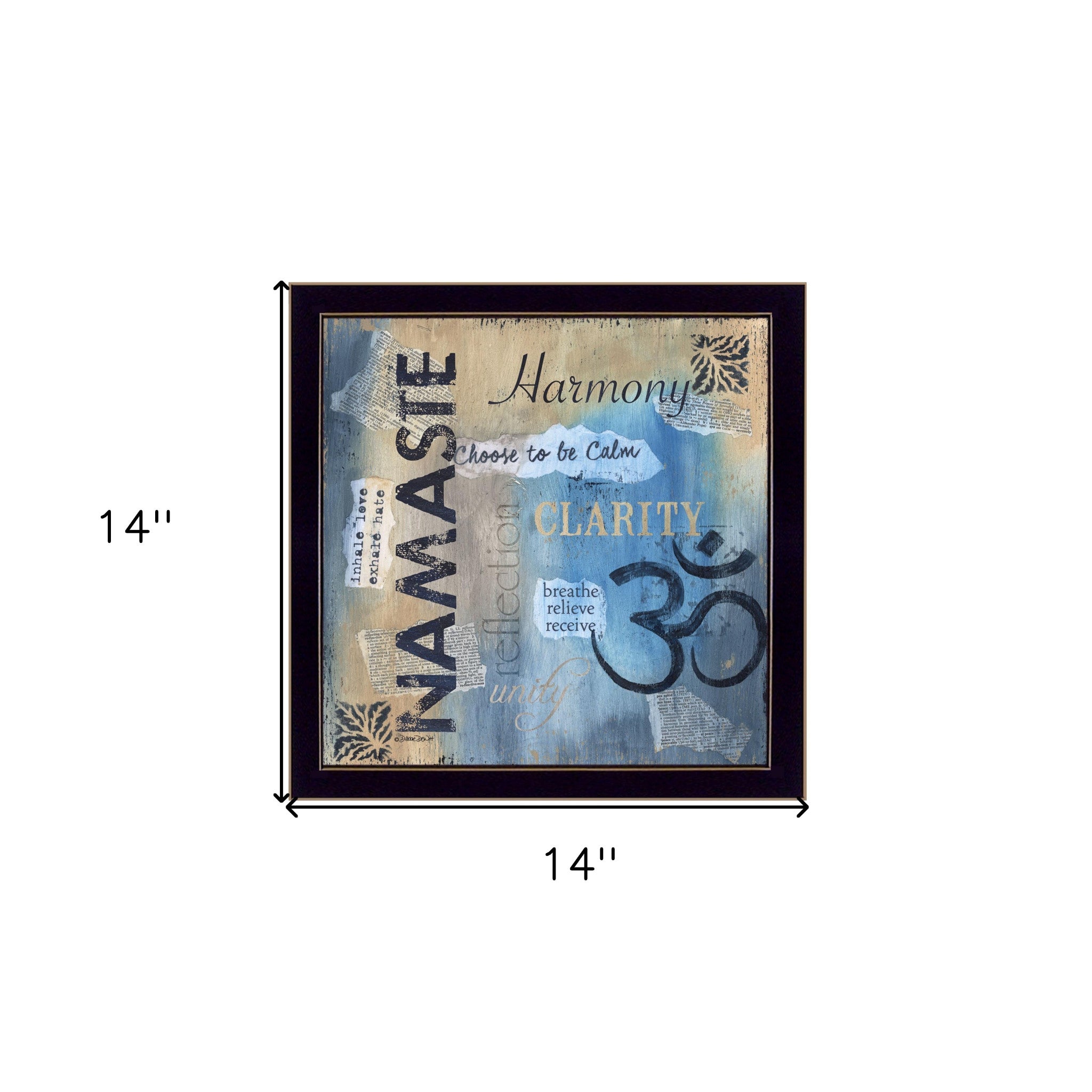 Yoga Series - Namaste Black Framed Print Wall Art