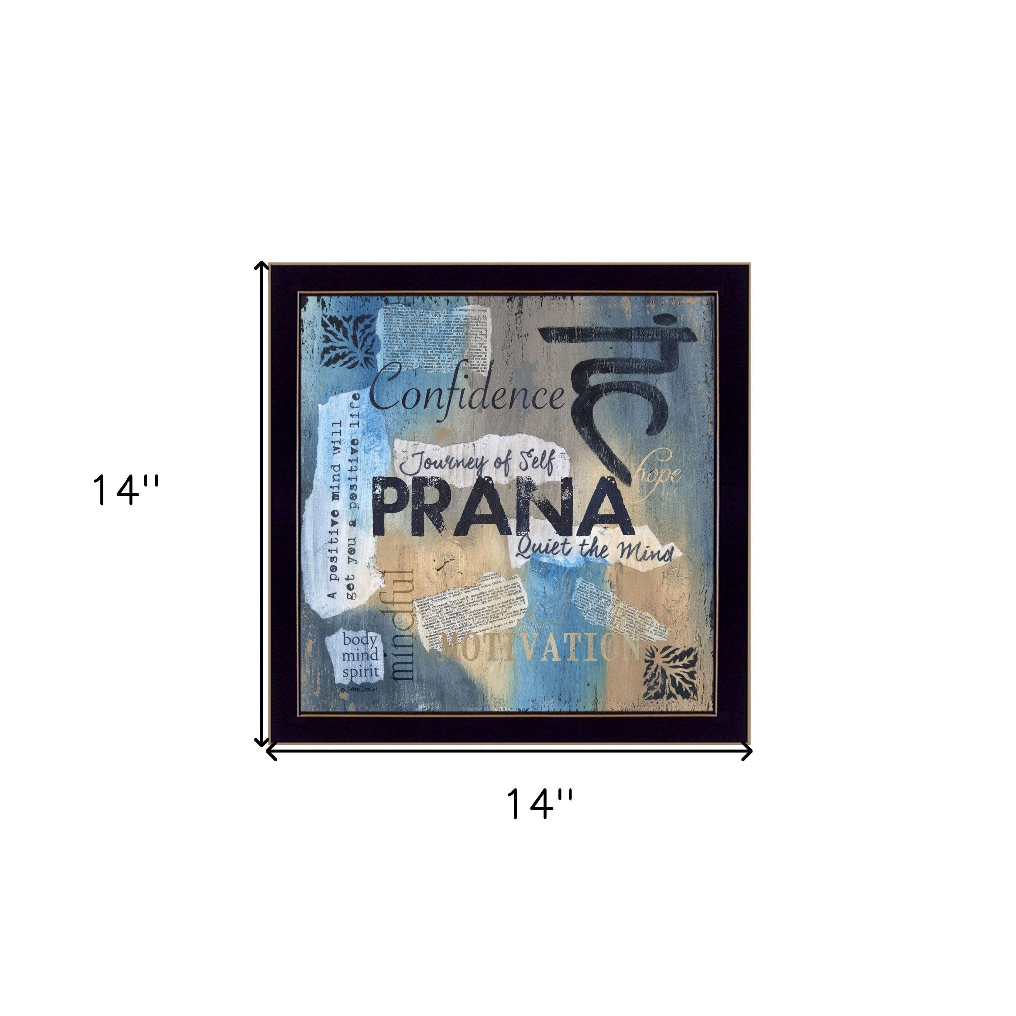 Yoga Series - Prana Black Framed Print Wall Art