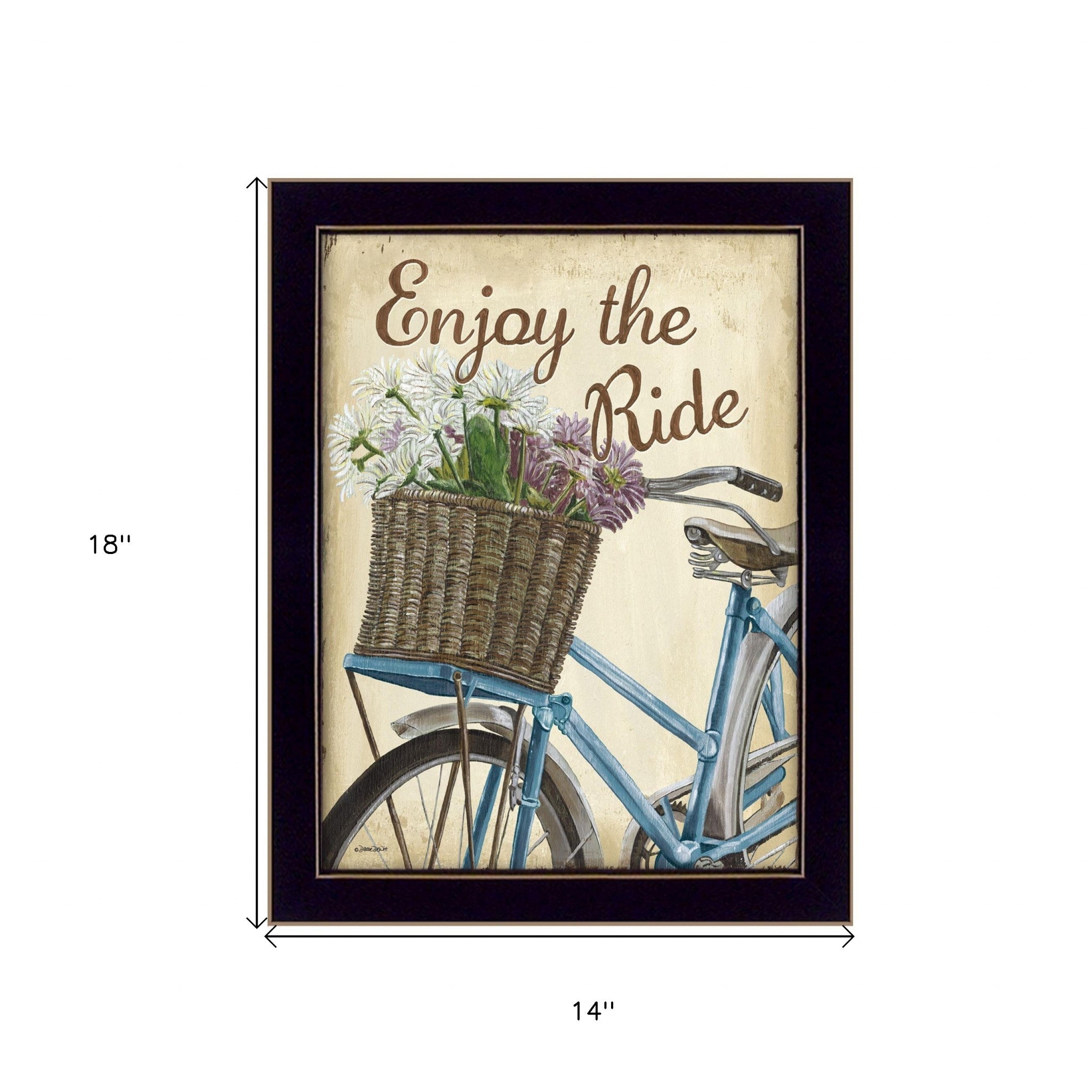 Enjoy The Ride Black Framed Print Wall Art