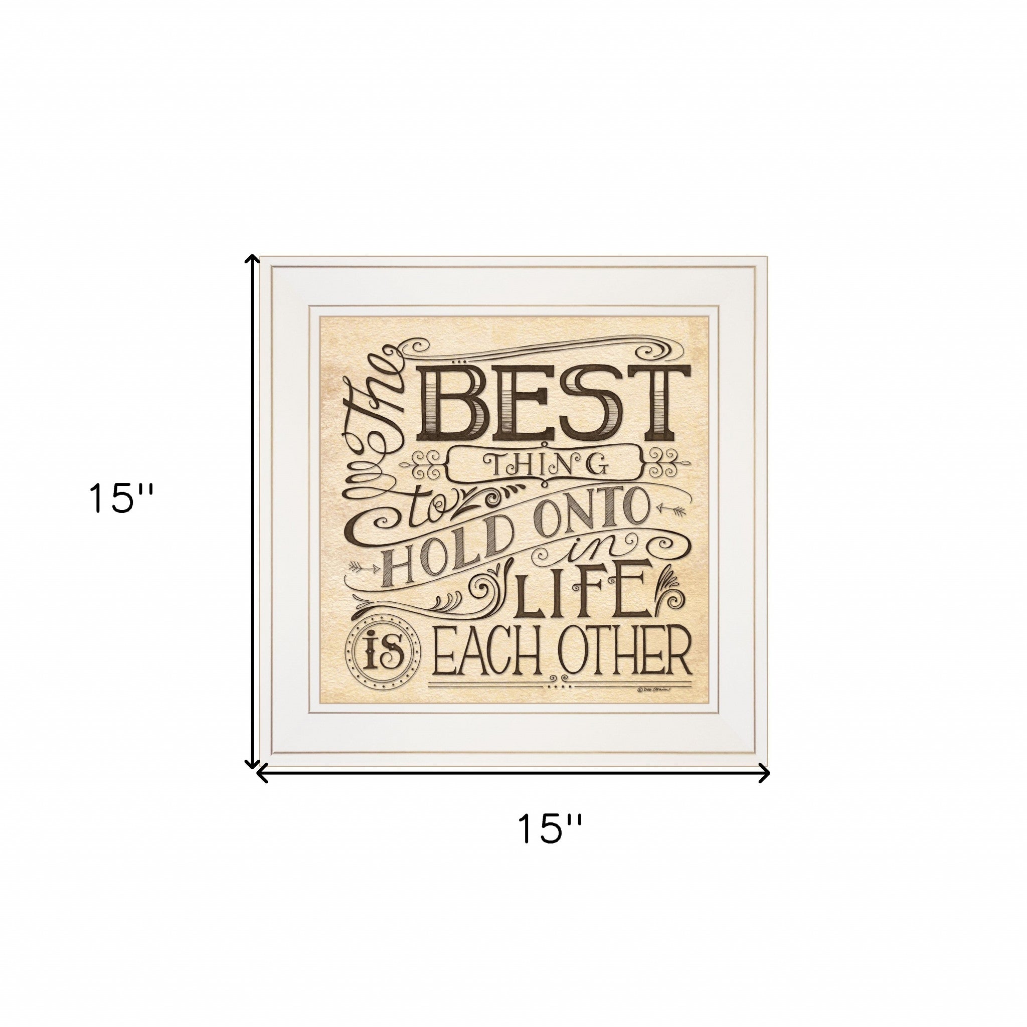 Each Other 2 White Framed Print Wall Art