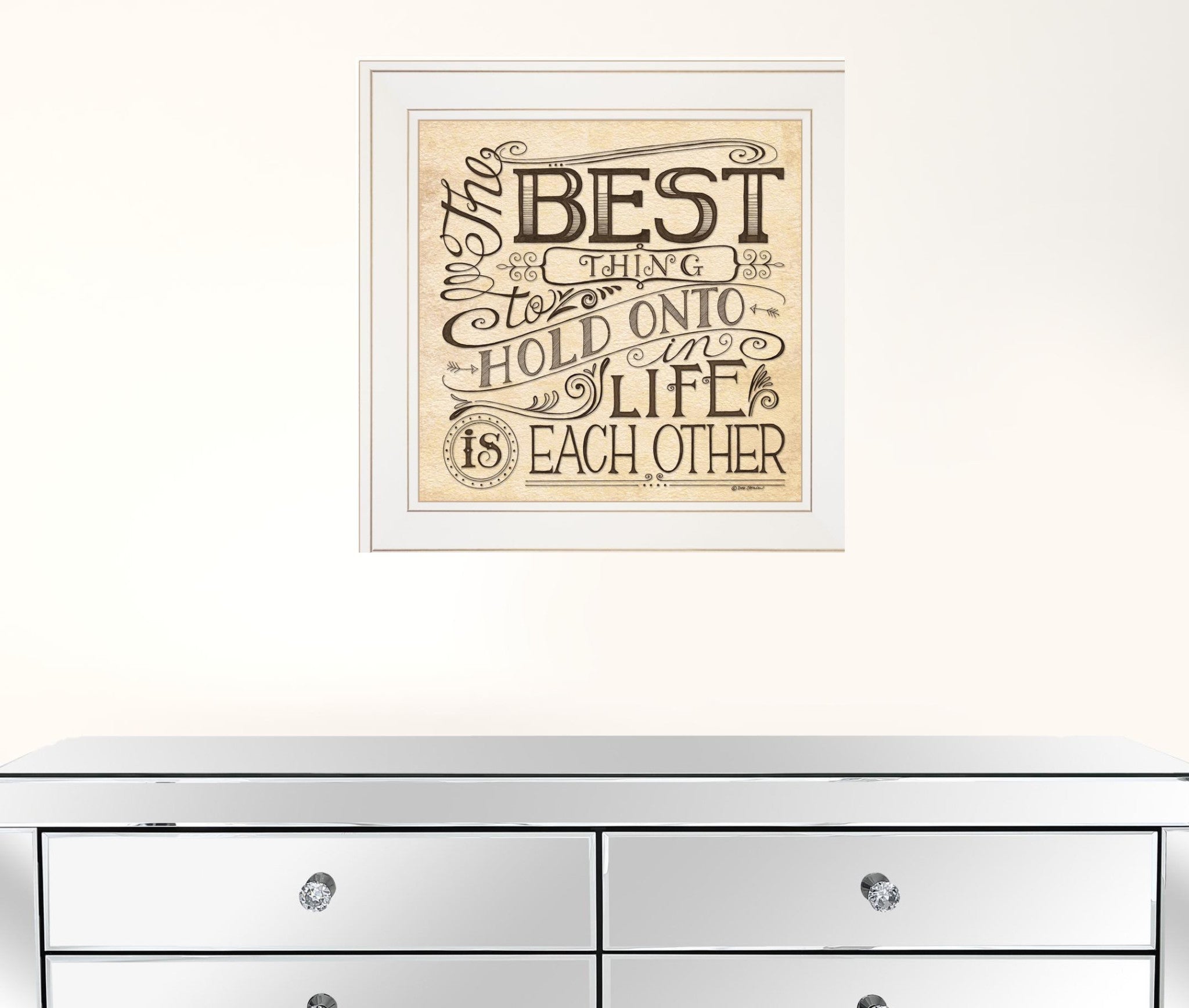 Each Other 2 White Framed Print Wall Art