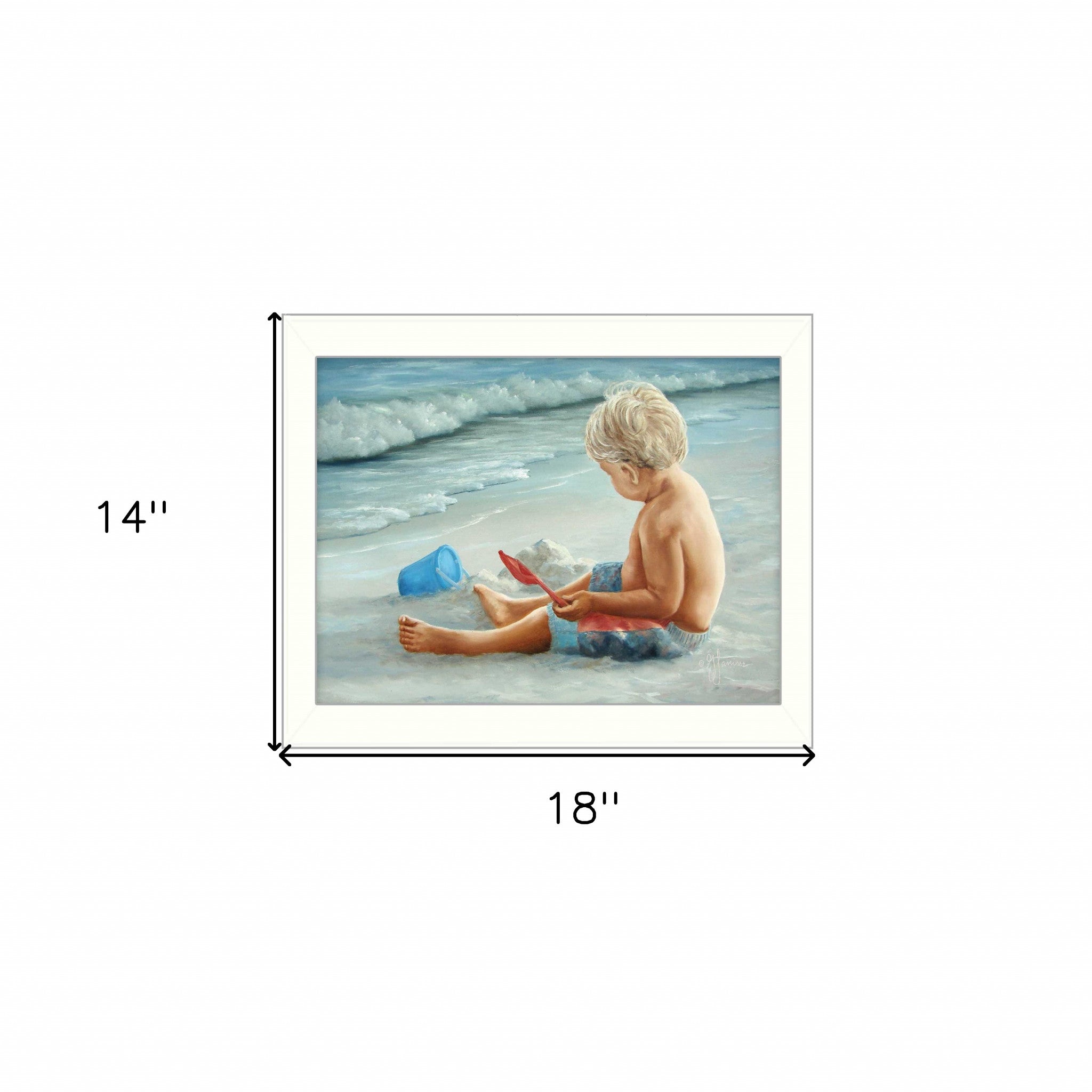 In The Sand White Framed Print Wall Art