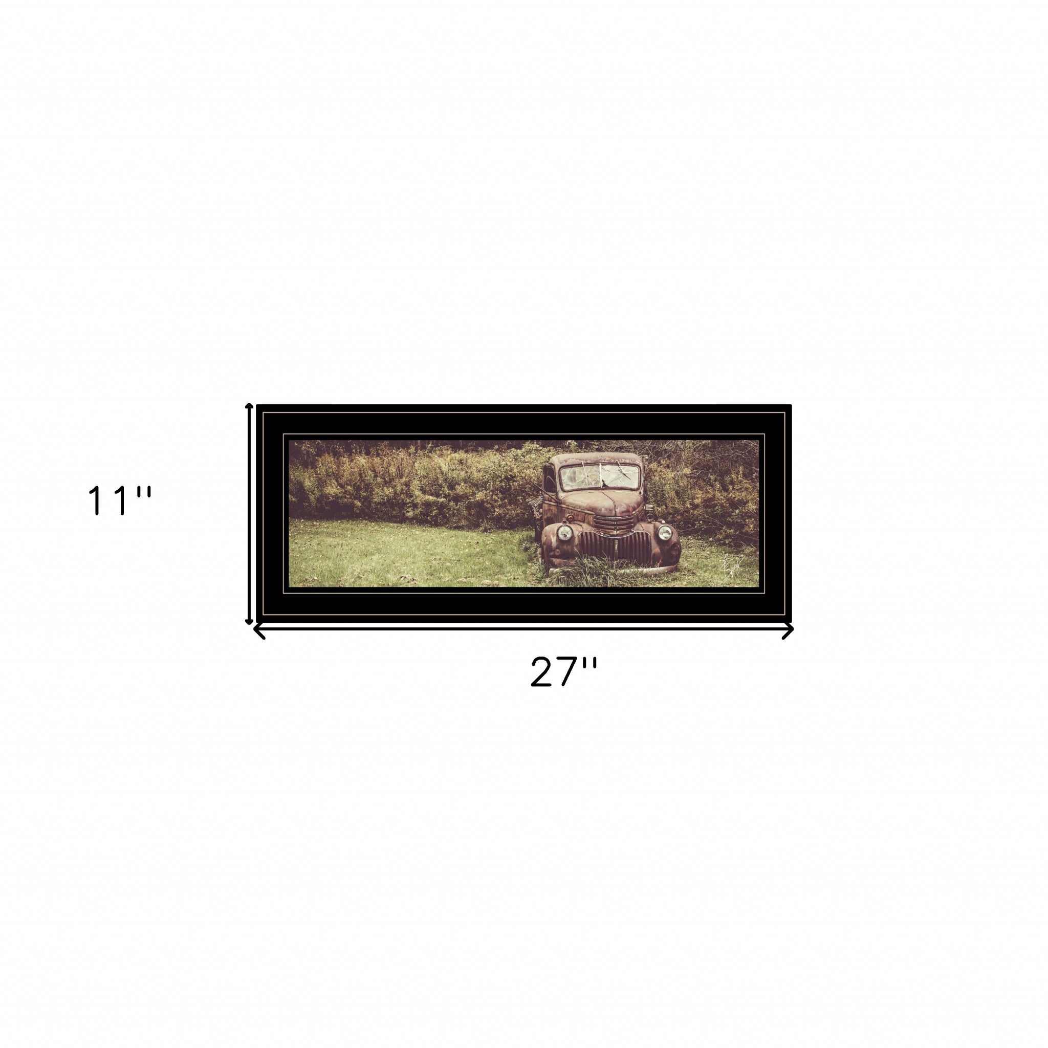 Rusty Clearing 2 Black Framed Print Wall Art