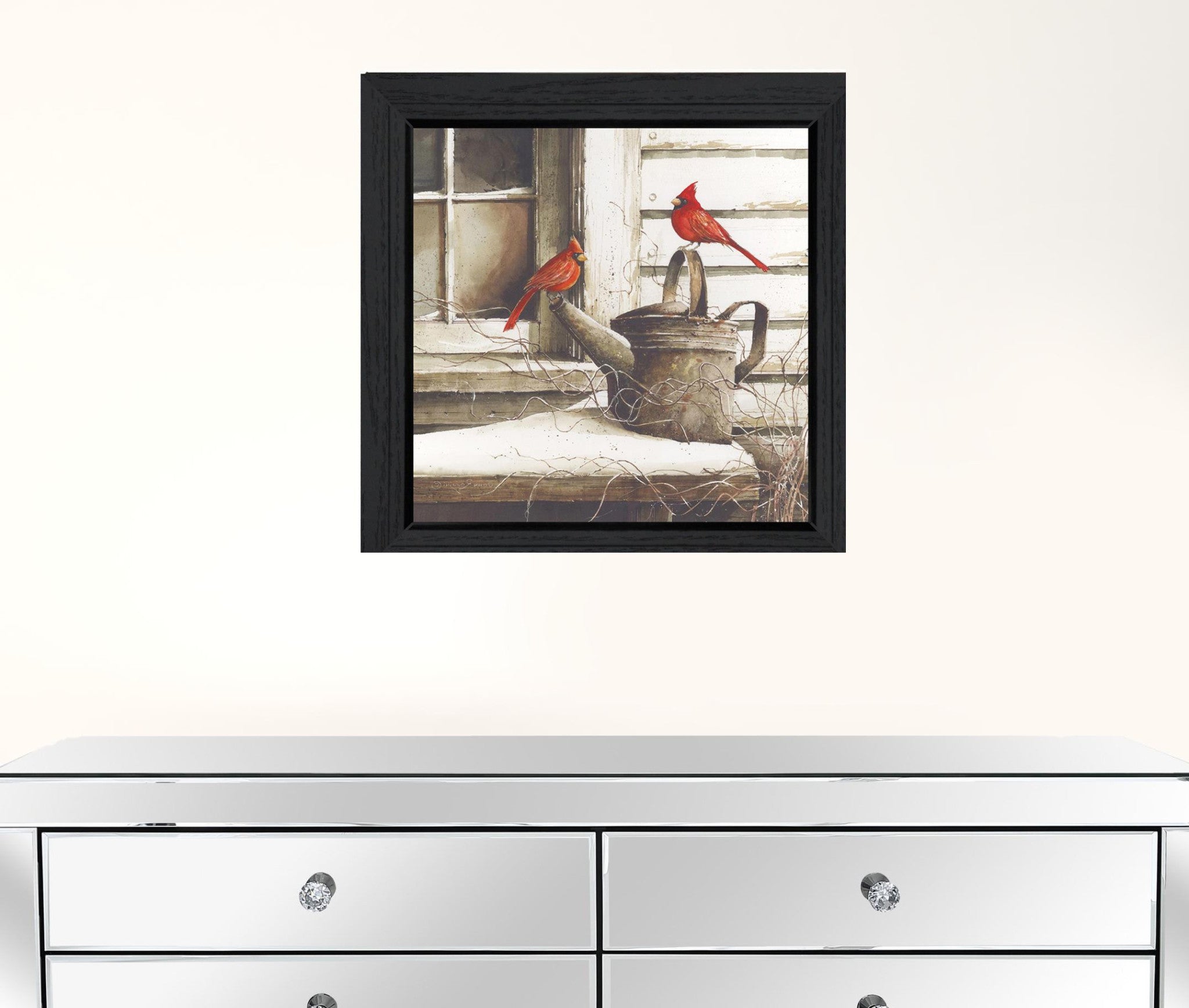 Waiting For Spring Black Framed Print Wall Art