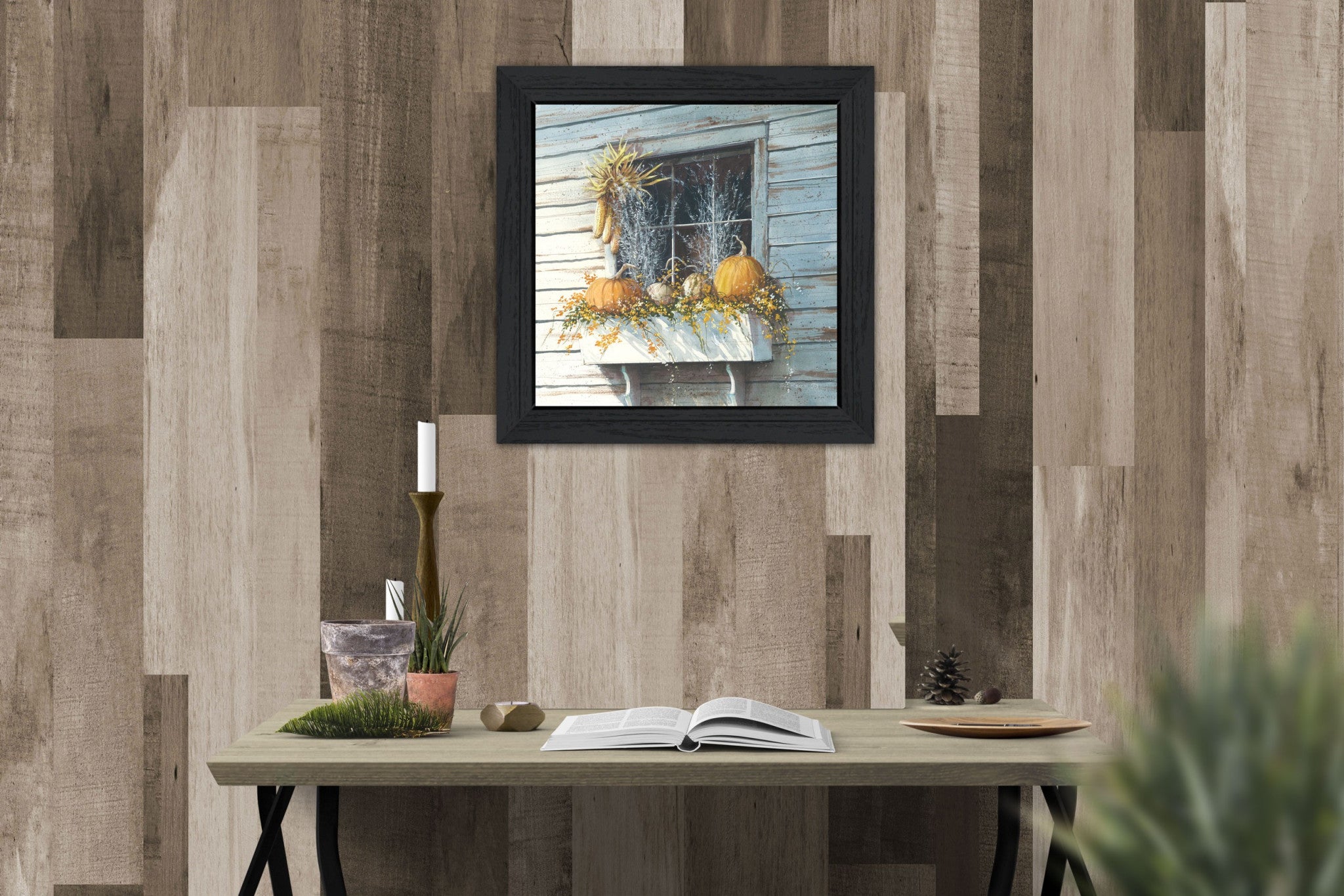 Window Dressing Black Framed Print Wall Art