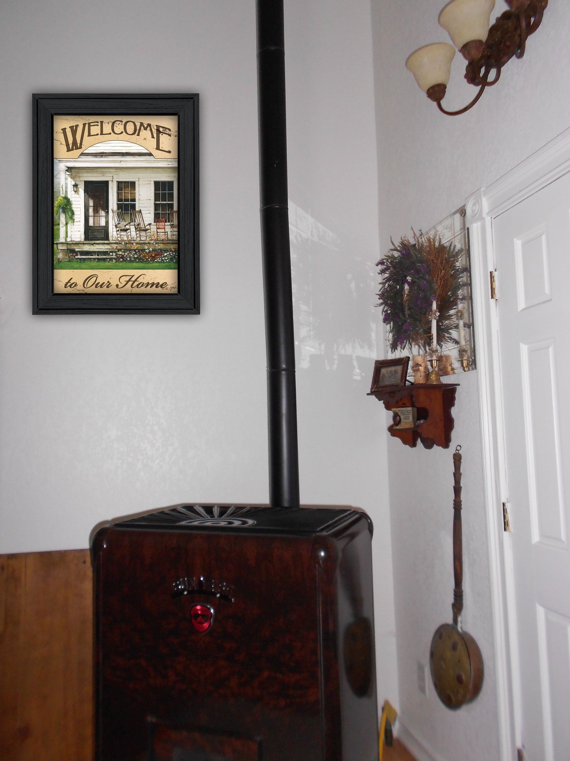 Welcome To Our Home 1 Black Framed Print Wall Art