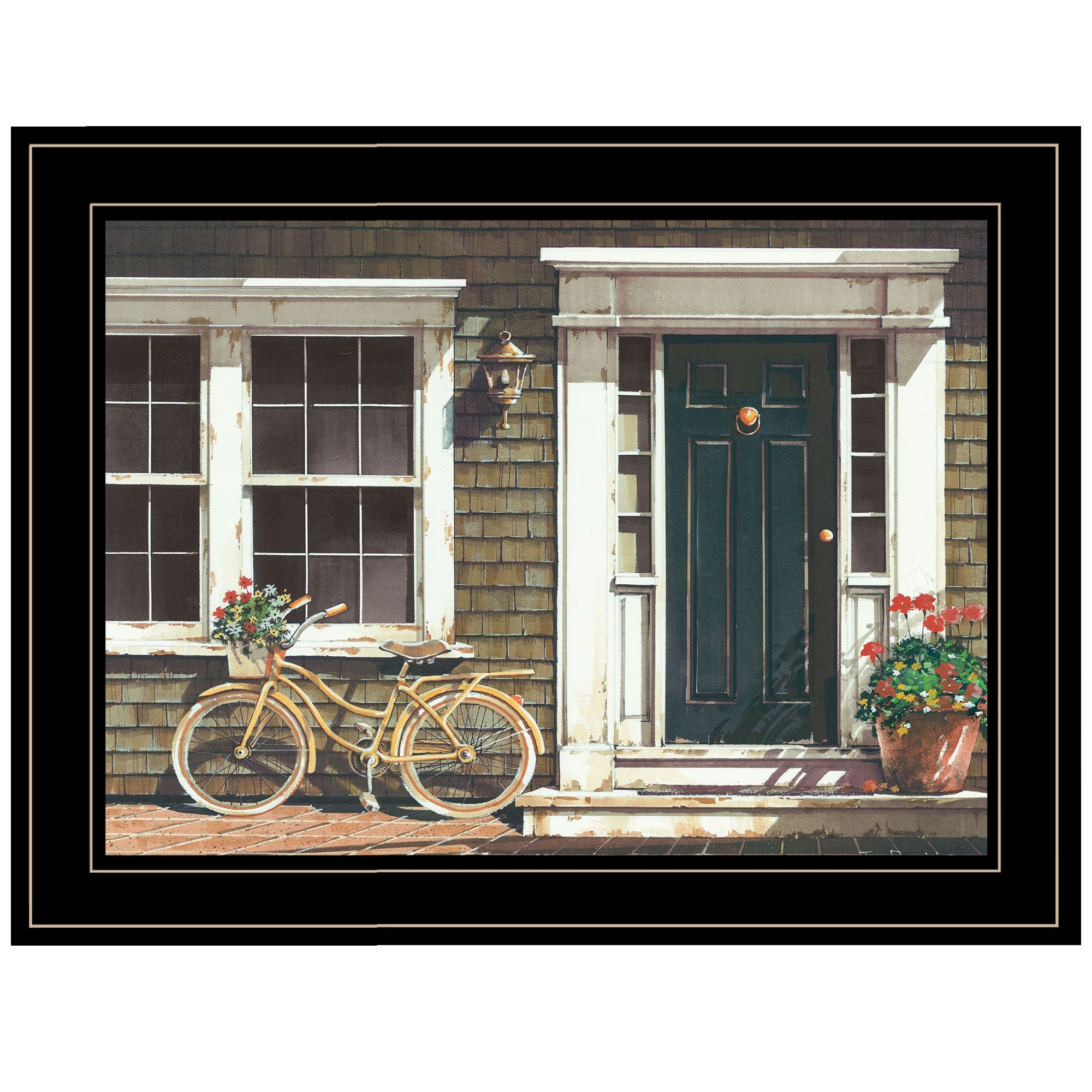 Parked Out Front 2 Black Framed Print Wall Art