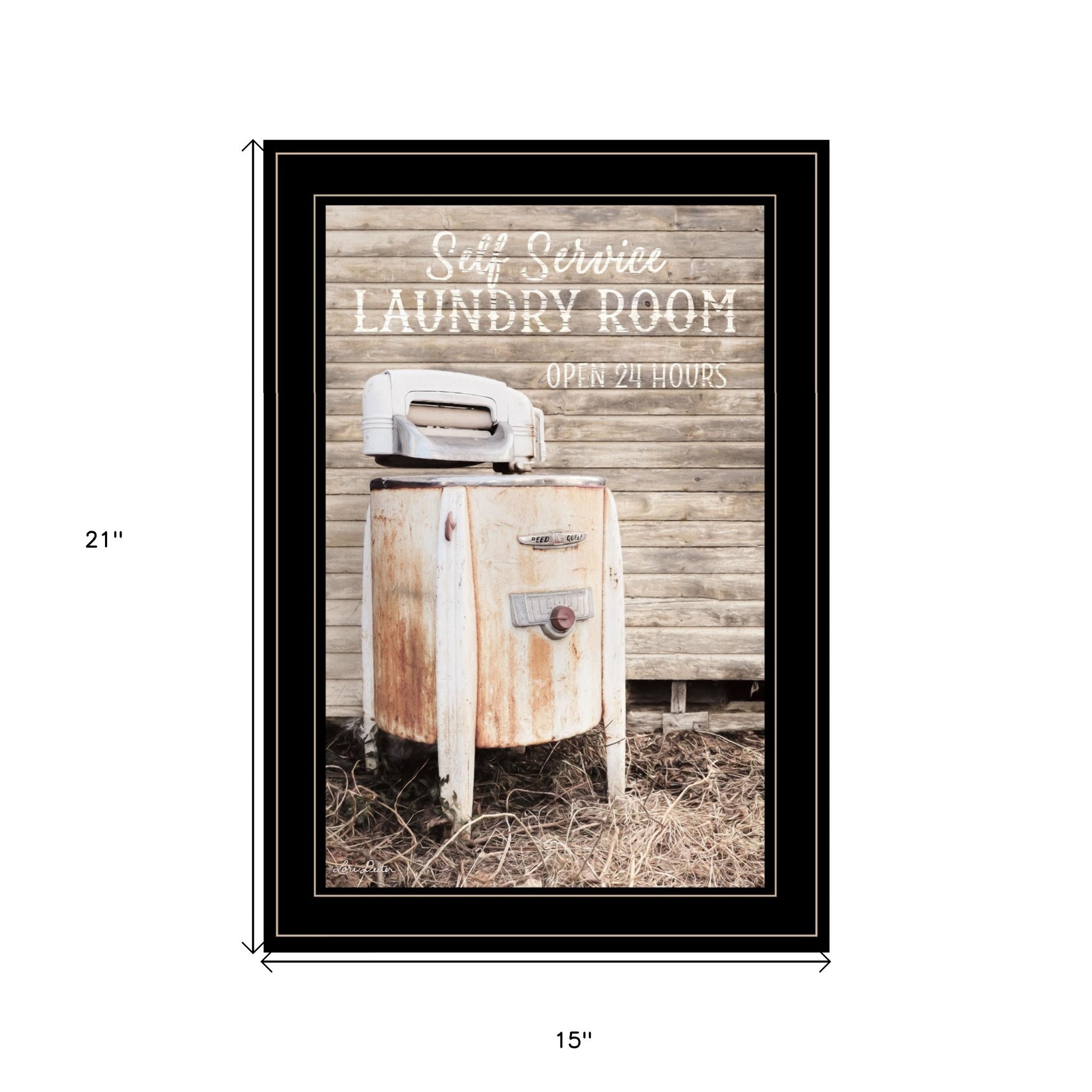 Laundry Room 2 Black Framed Print Wall Art