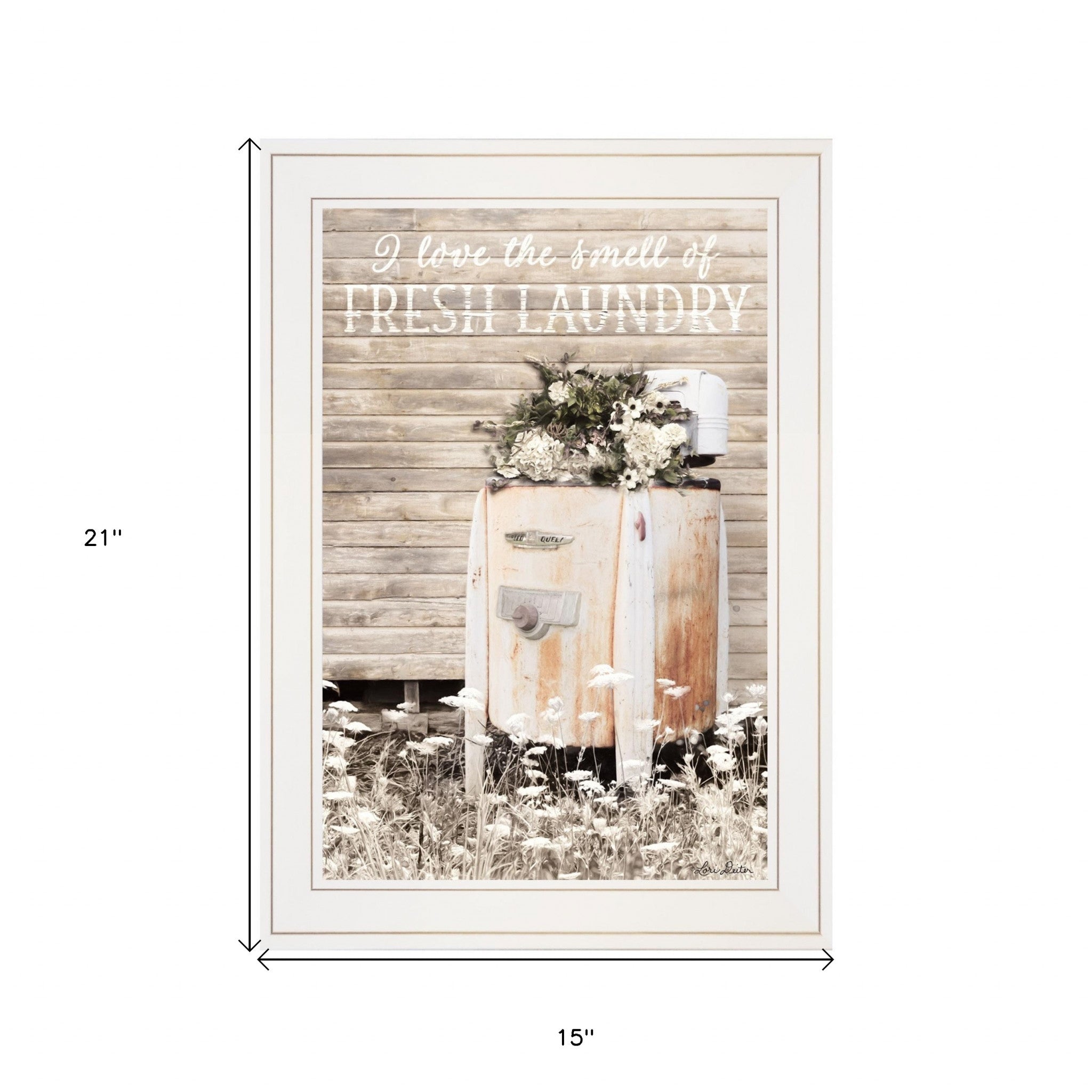 Fresh Laundry 1 White Framed Print Wall Art