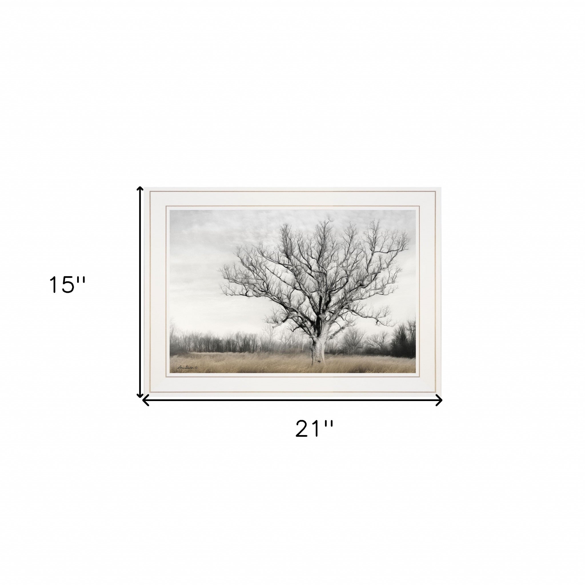 Earth & Sky 1 White Framed Print Wall Art