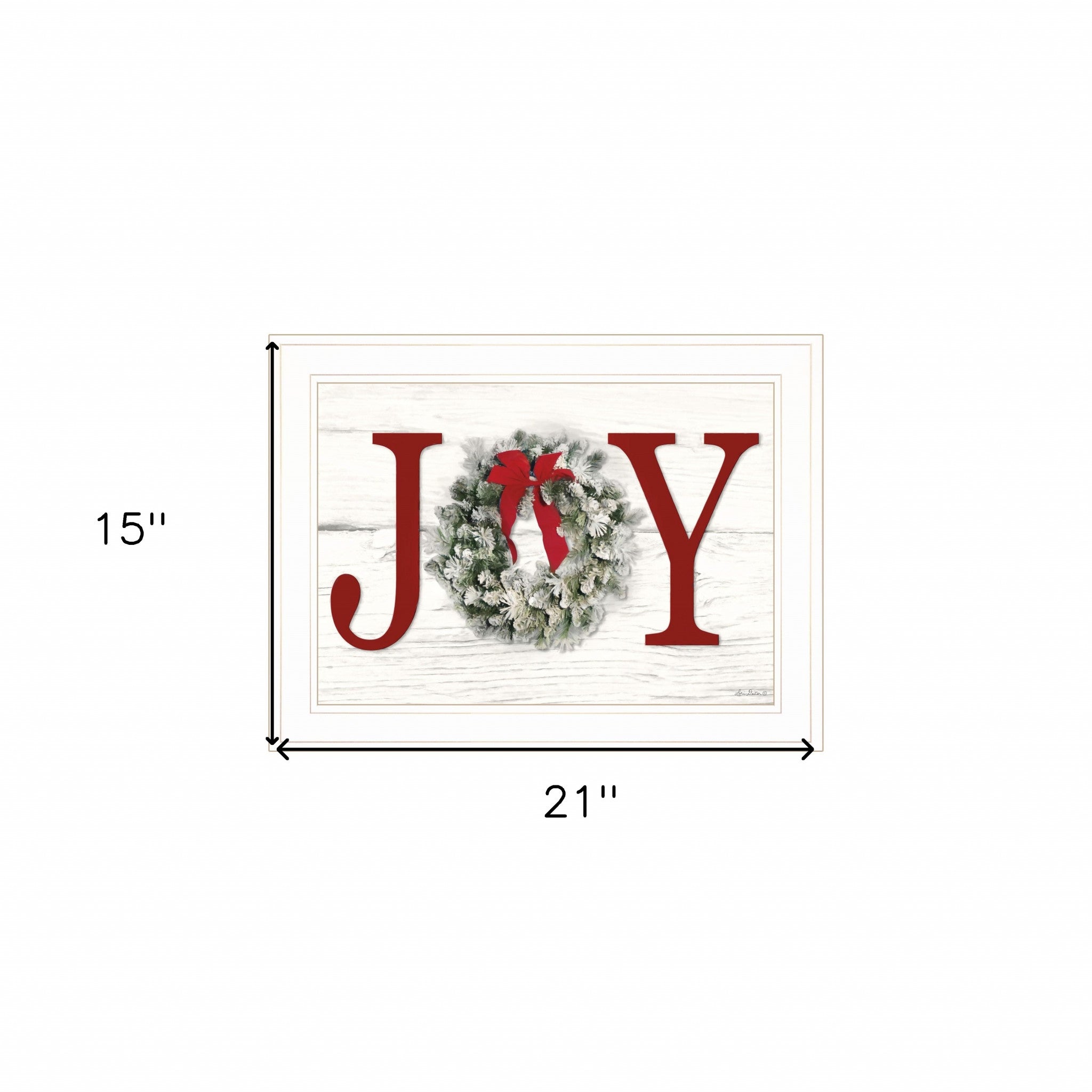 Christmas Joy 4 White Framed Print Wall Art