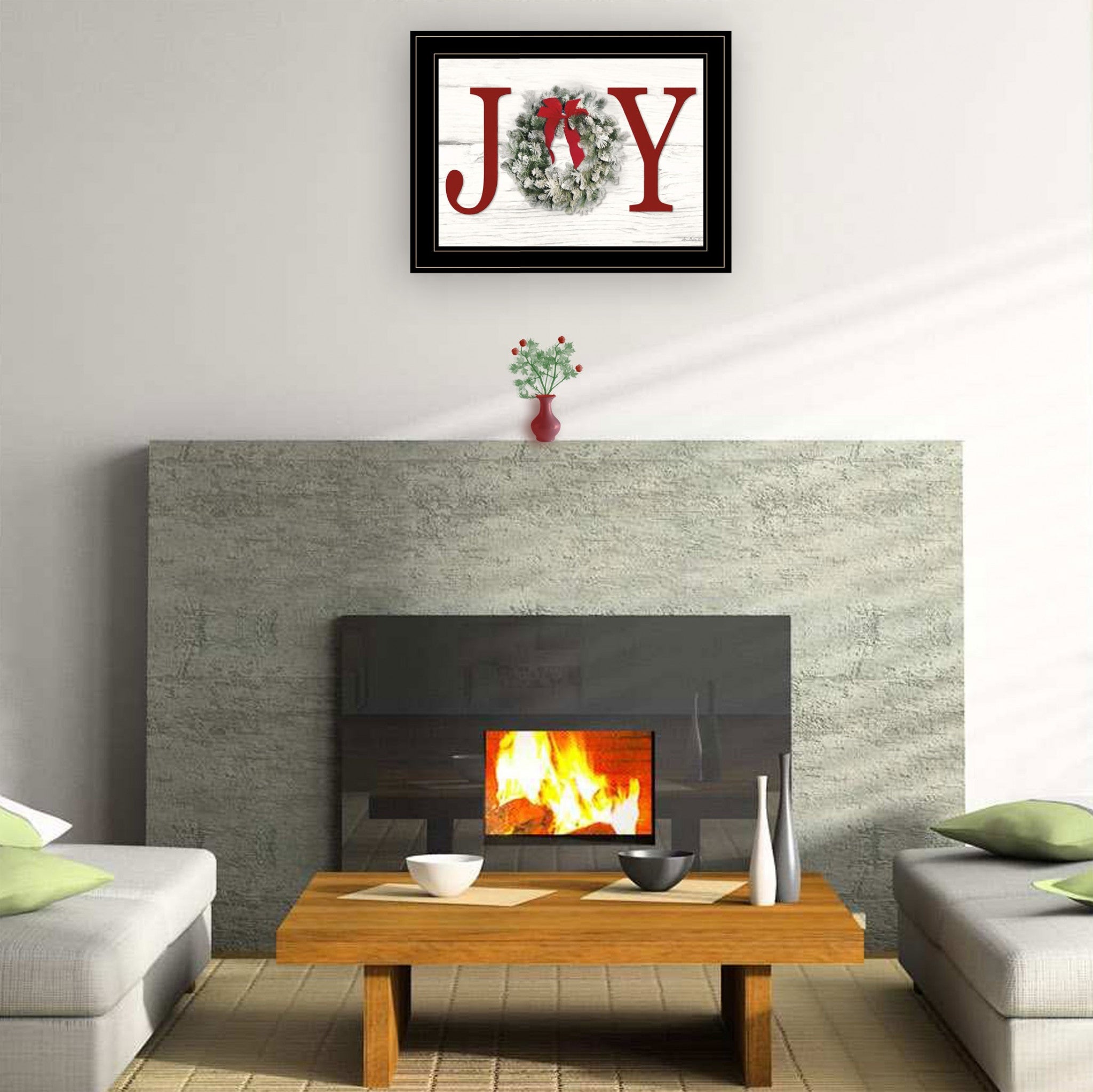 Christmas Joy 5 Black Framed Print Wall Art