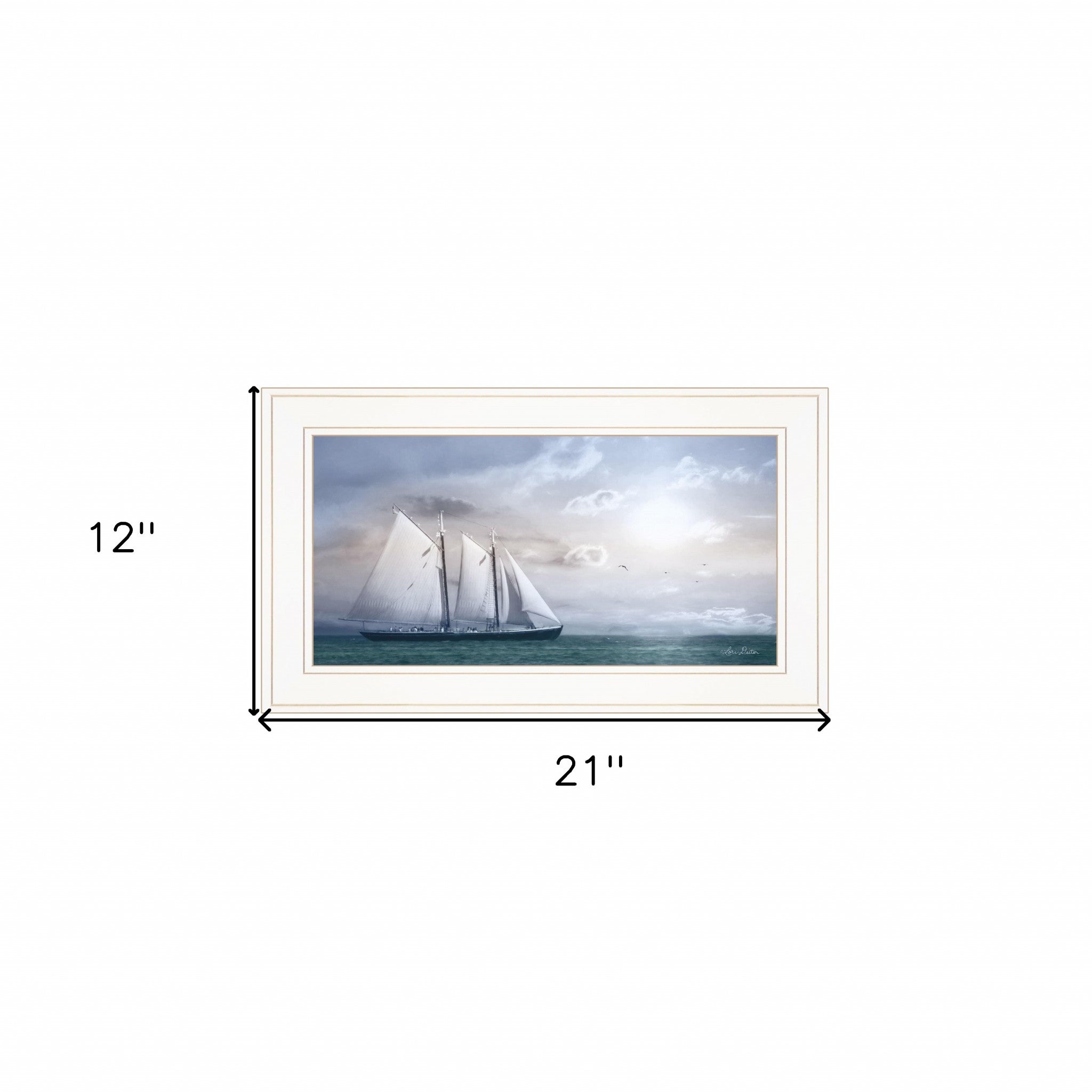 Adventure On The Seas 1 White Framed Print Wall Art