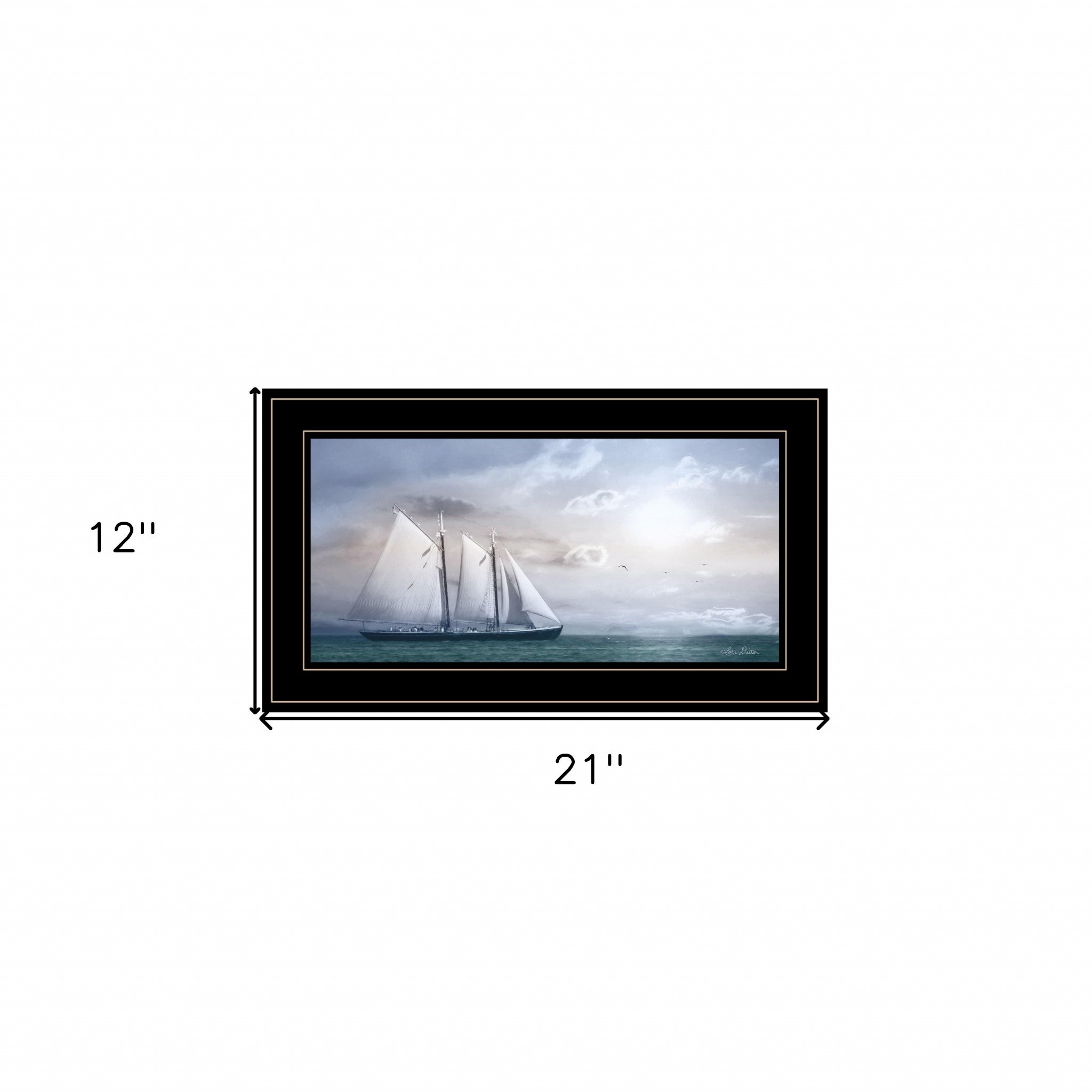 Adventure On The Seas 2 Black Framed Print Wall Art