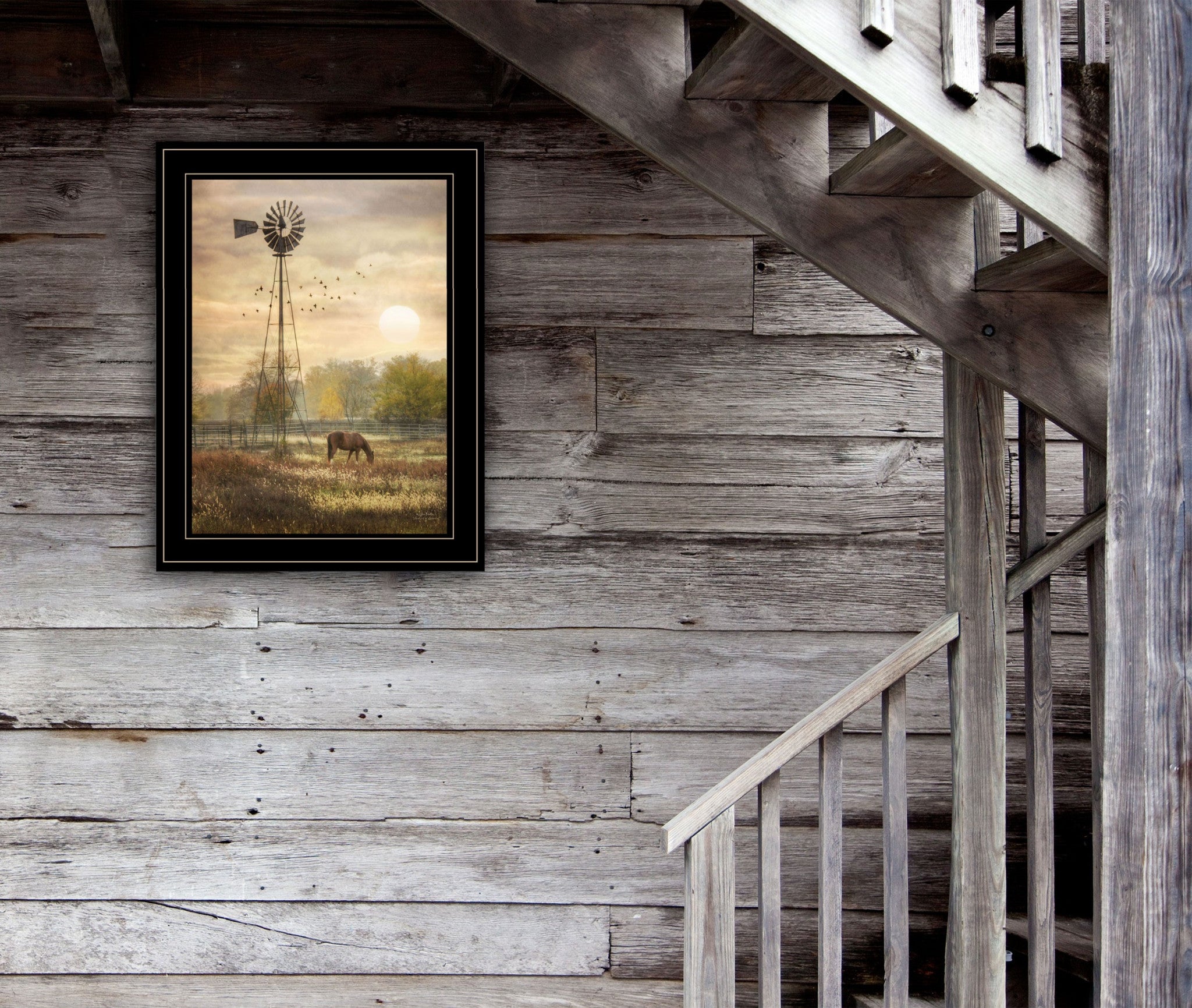 Berks Co. Sunrise Black Framed Print Wall Art