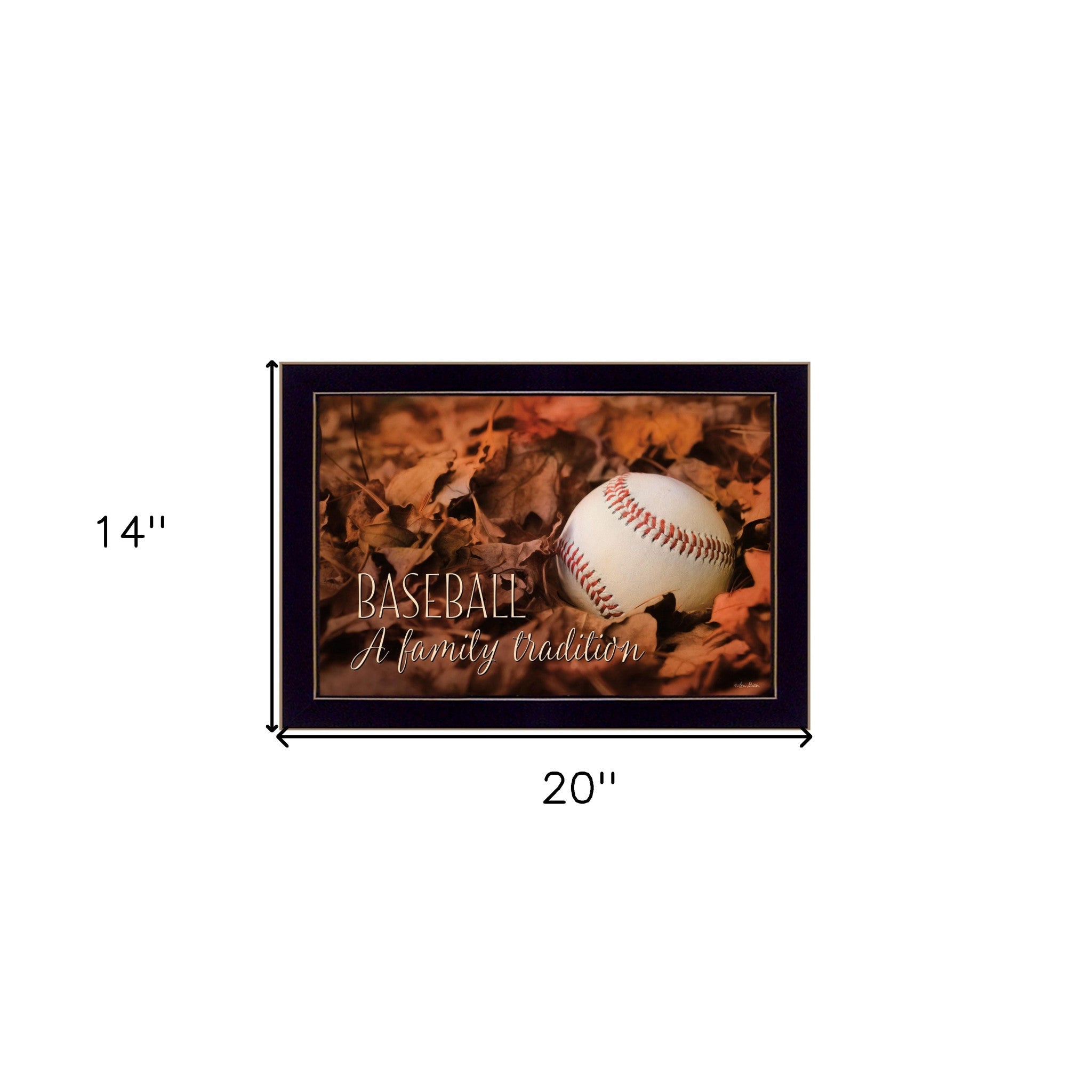 Baseball A Family Tradition Black Framed Print Wall Art