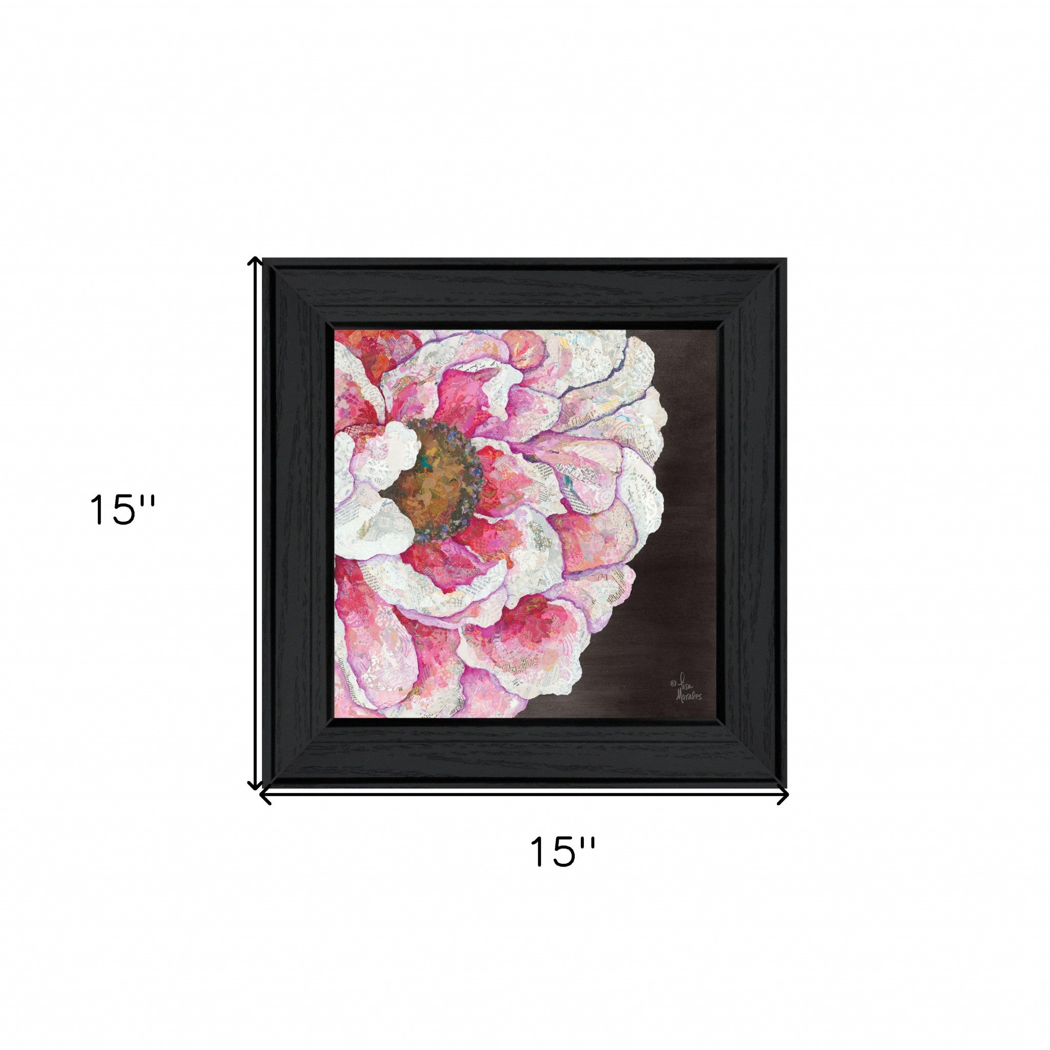 Blooms On Black I 2 Black Framed Print Wall Art