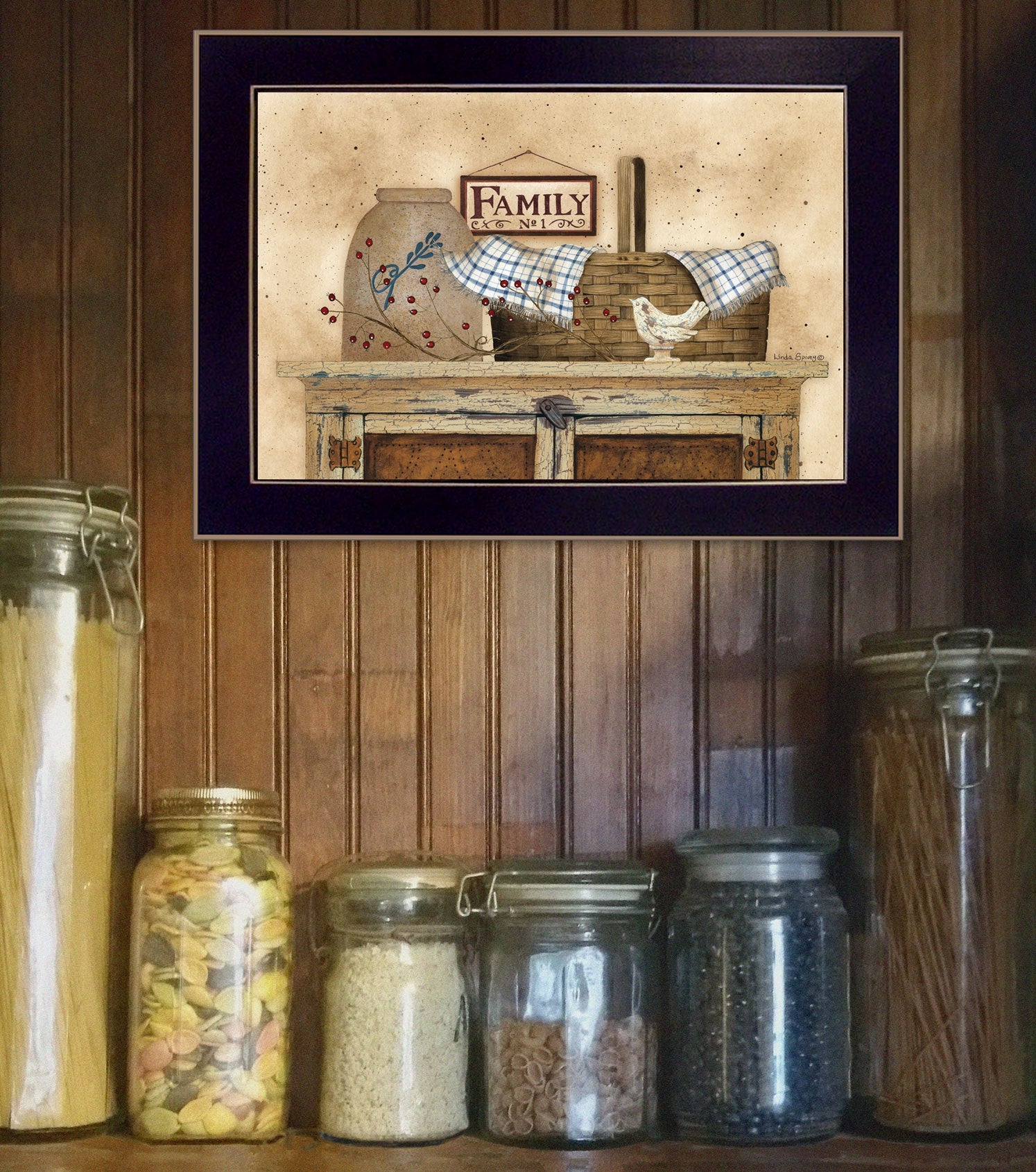 Family Still Life 2 Black Framed Print Wall Art