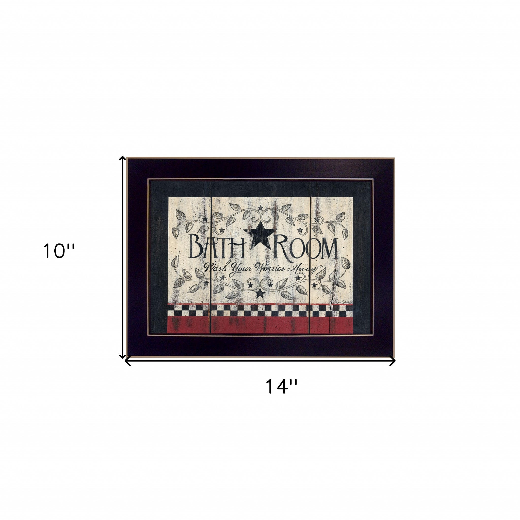 Bathroom 5 Black Framed Print Wall Art