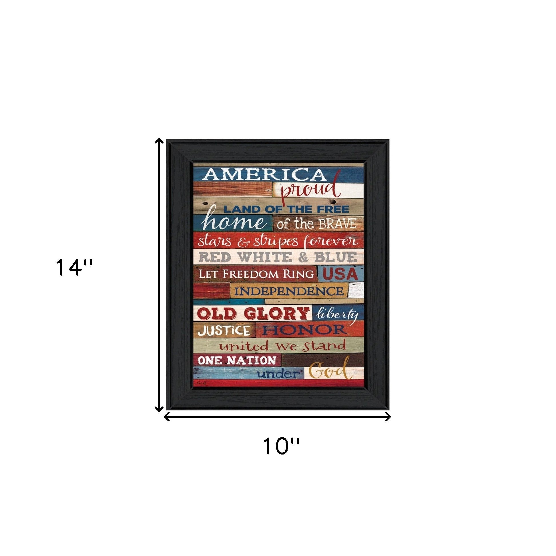 America Proud 1 Black Framed Print Wall Art