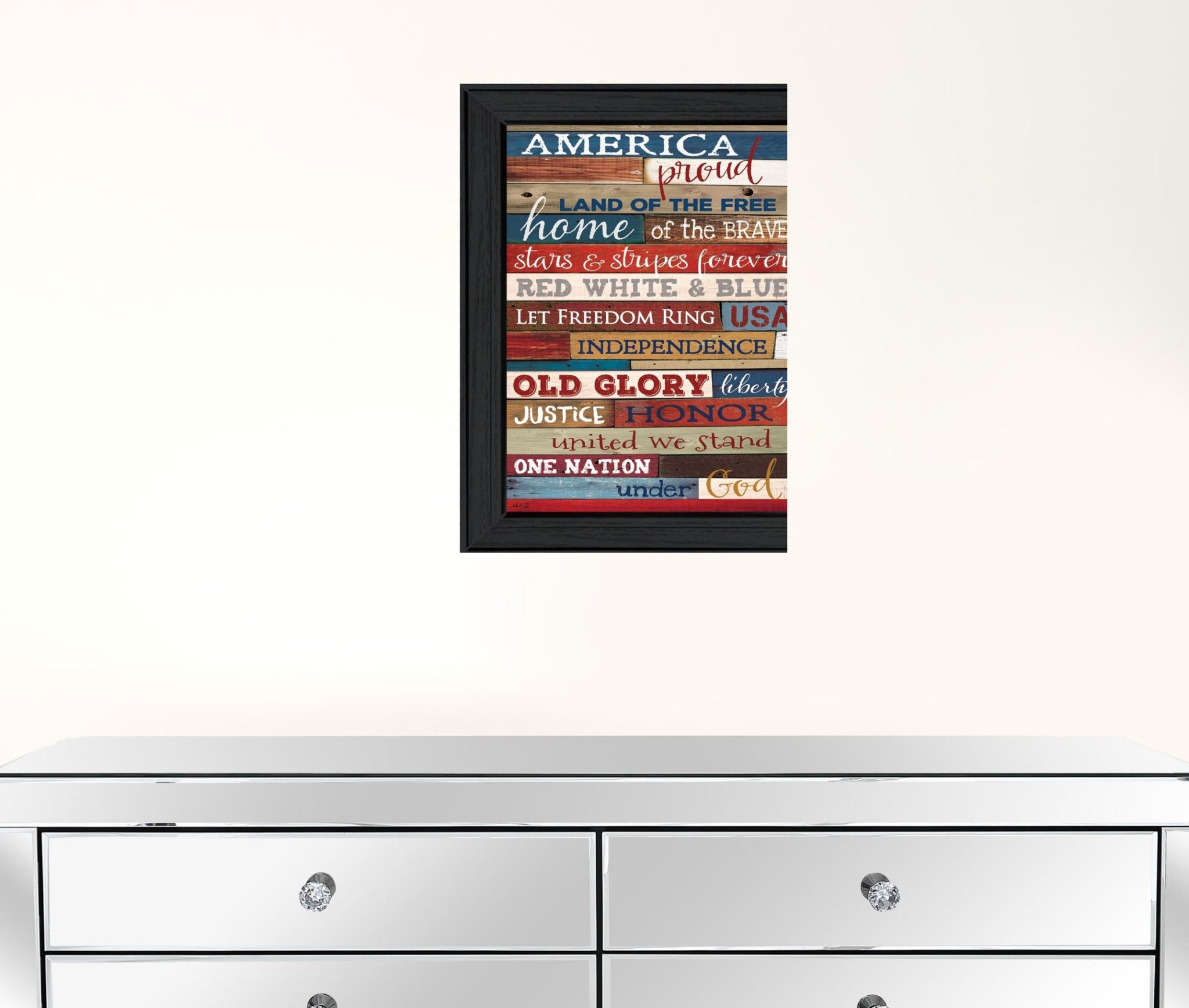 America Proud 1 Black Framed Print Wall Art