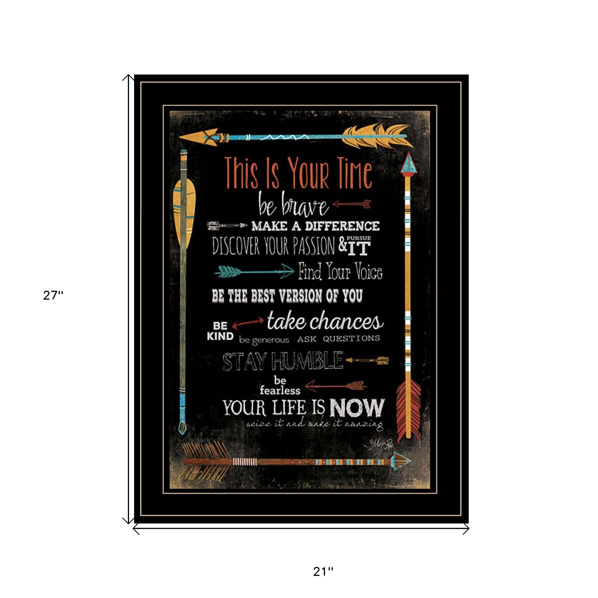 This Is Your Time 2 Black Framed Print Wall Art