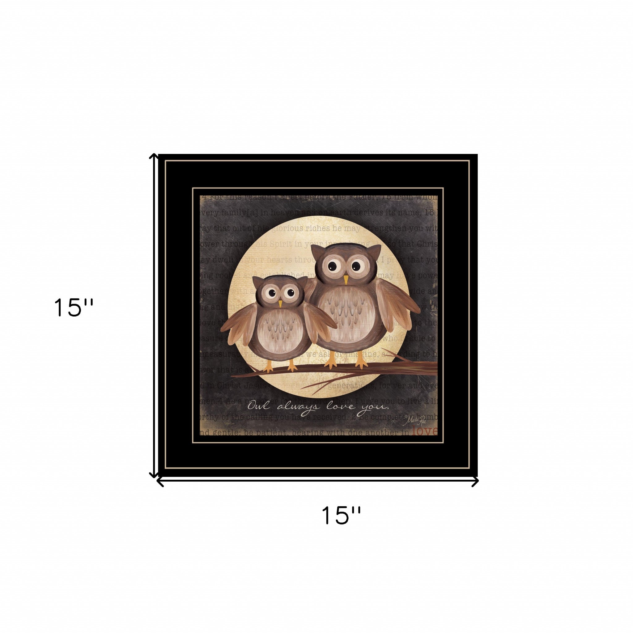 Owl Always Love & Need You 2 Black Framed Print Wall Art