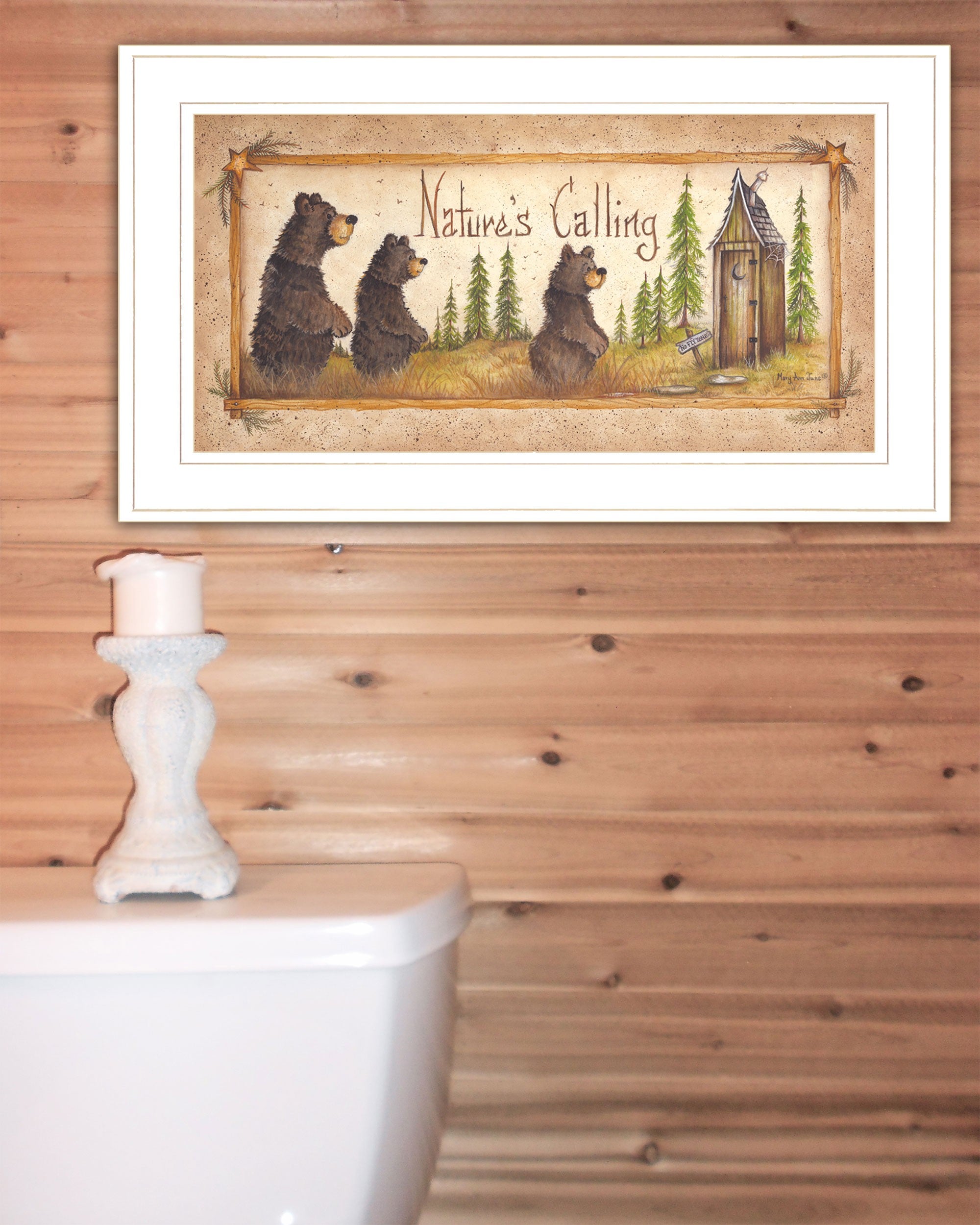 Natures Calling 2 White Framed Print Wall Art