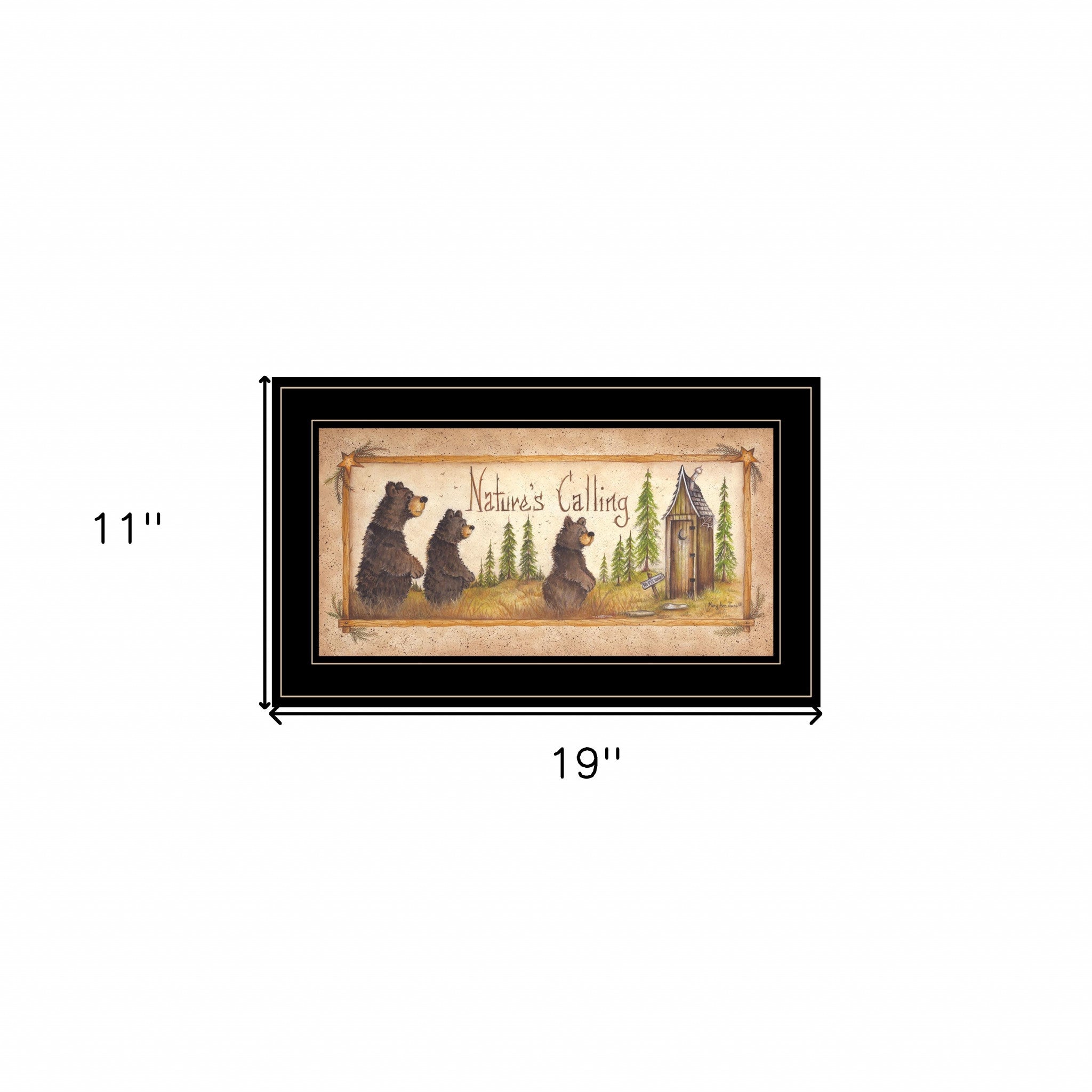 Natures Calling 3 Black Framed Print Wall Art