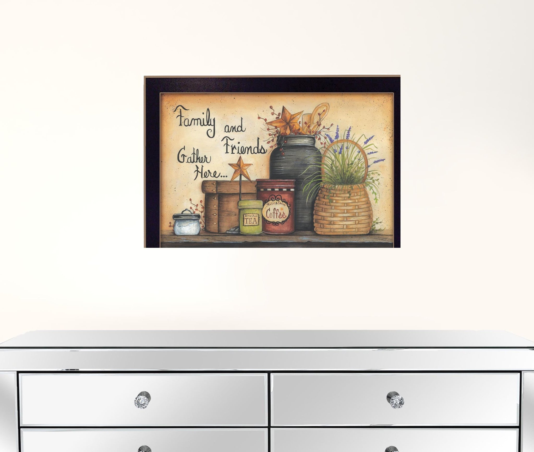 Family And Friends 1 Black Framed Print Wall Art