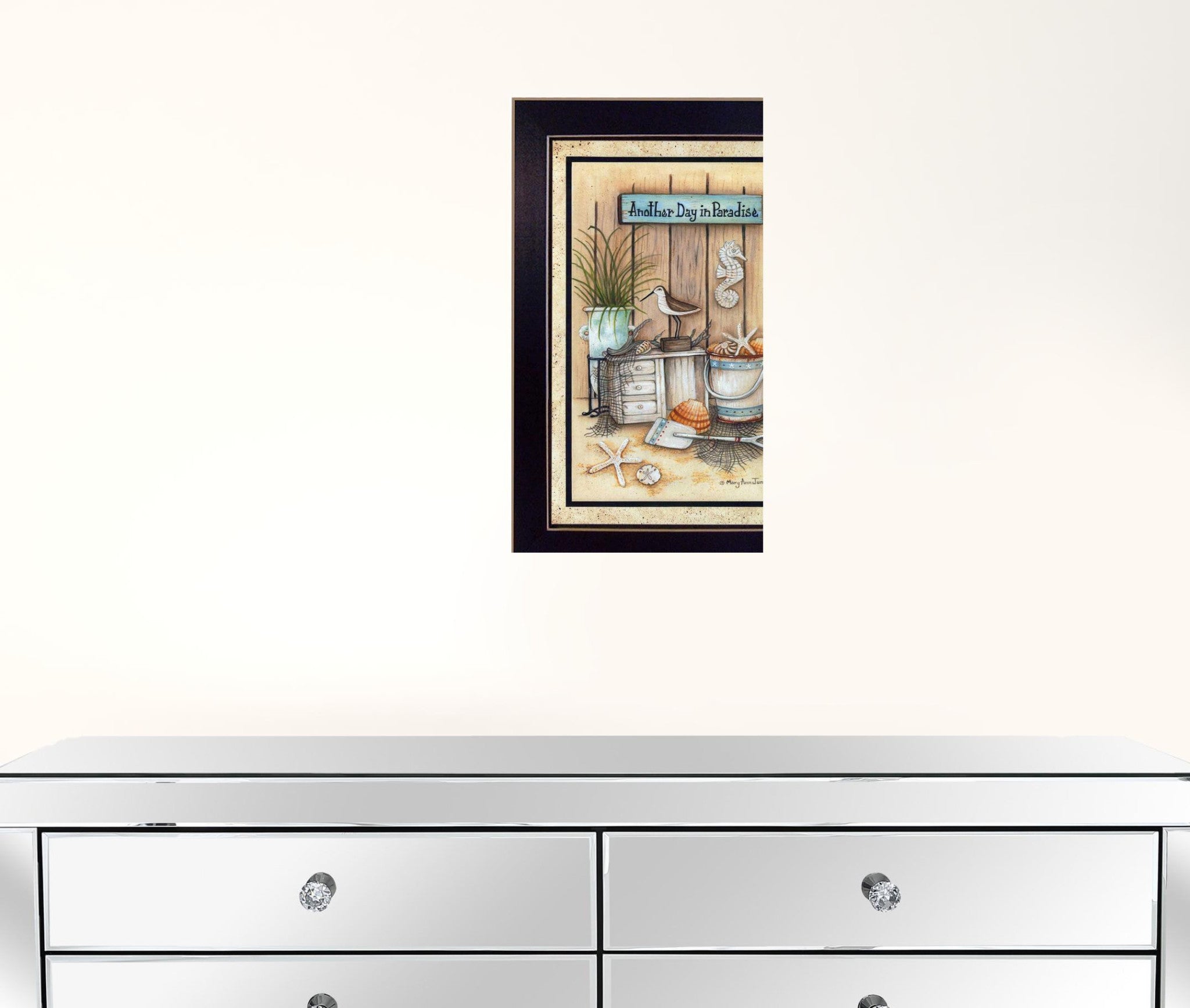 Another Day In Paradise 1 Black Framed Print Wall Art