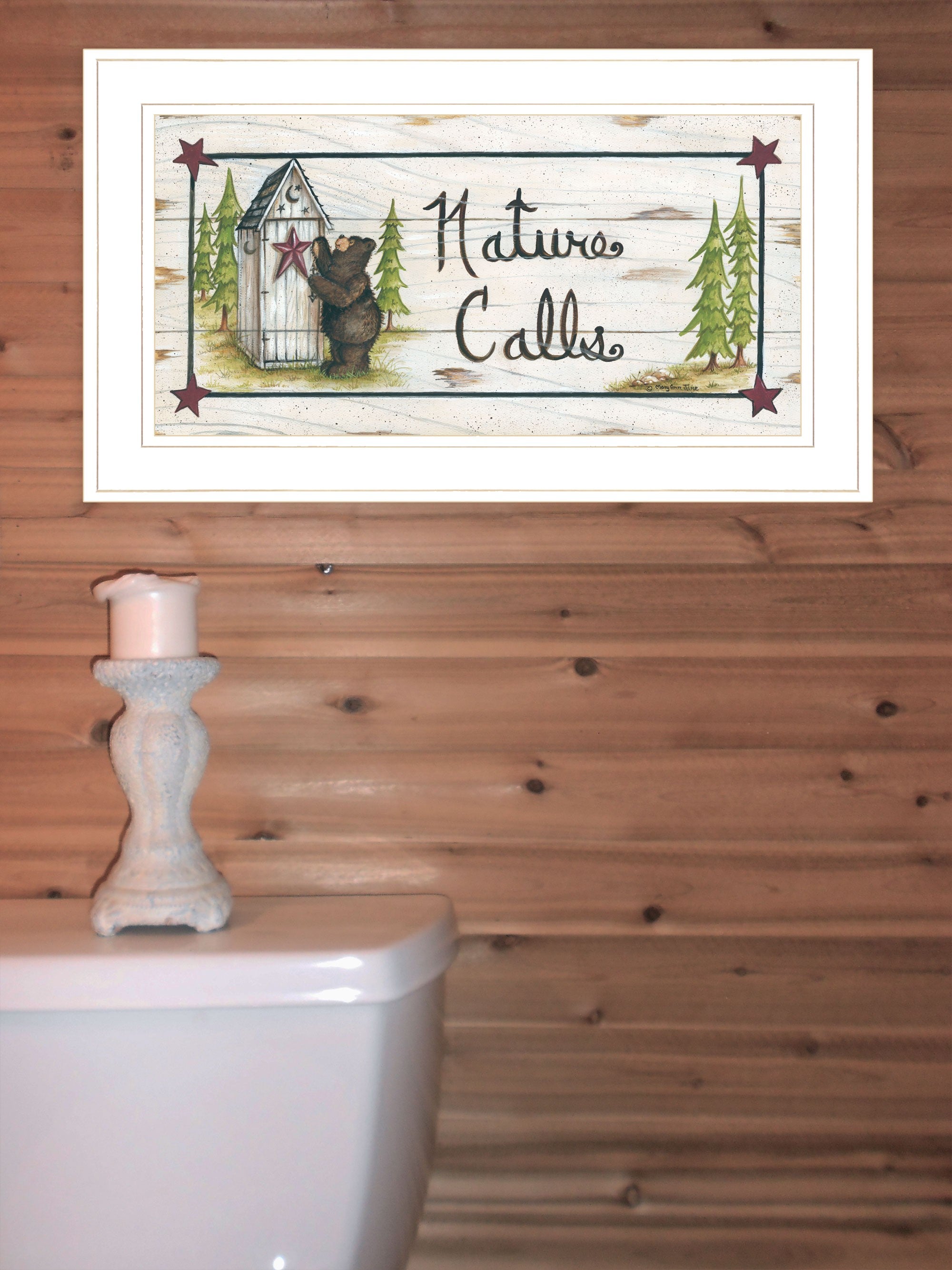 Nature Calls 1 White Framed Print Wall Art