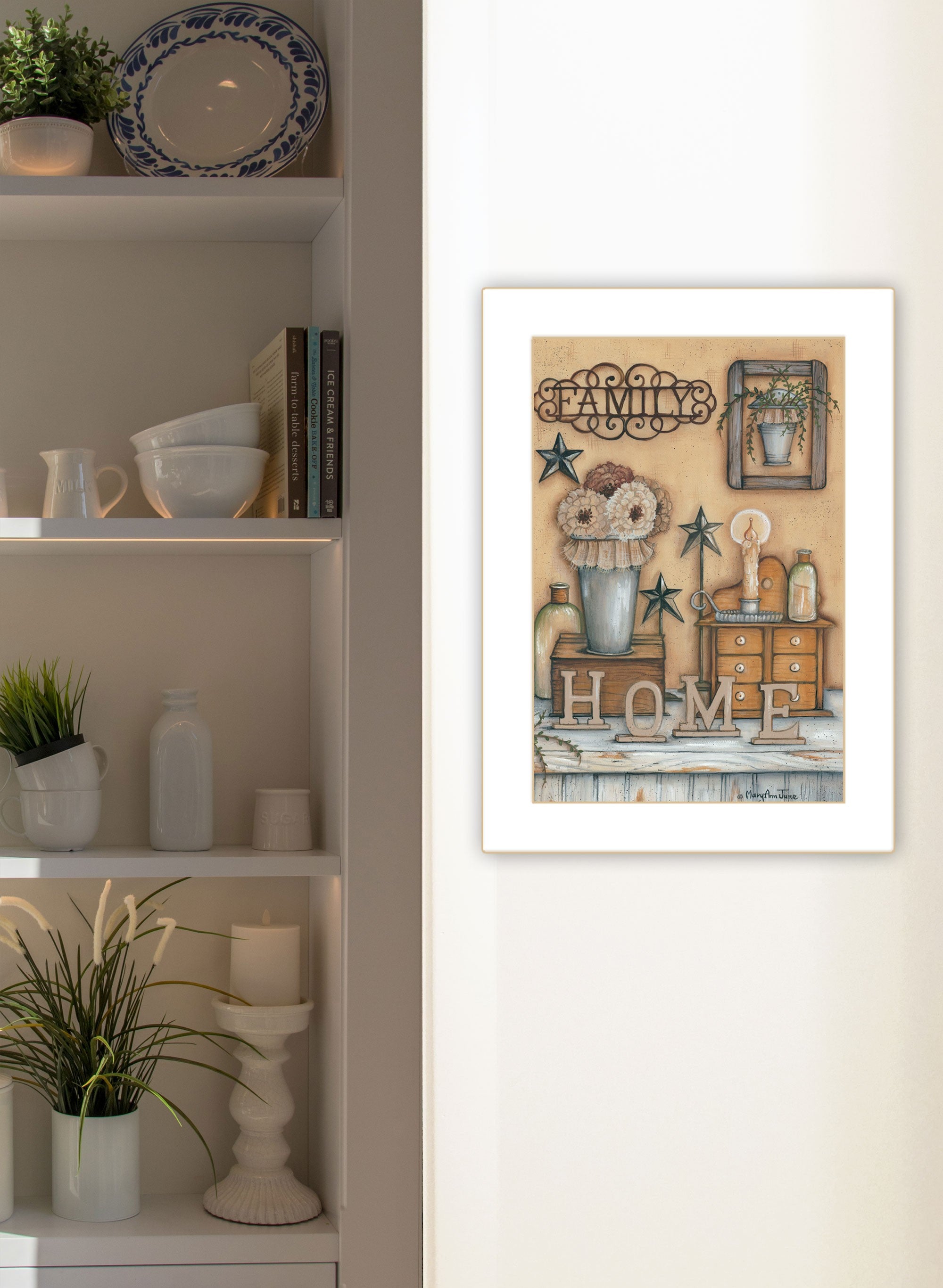 Family 10 White Framed Print Wall Art