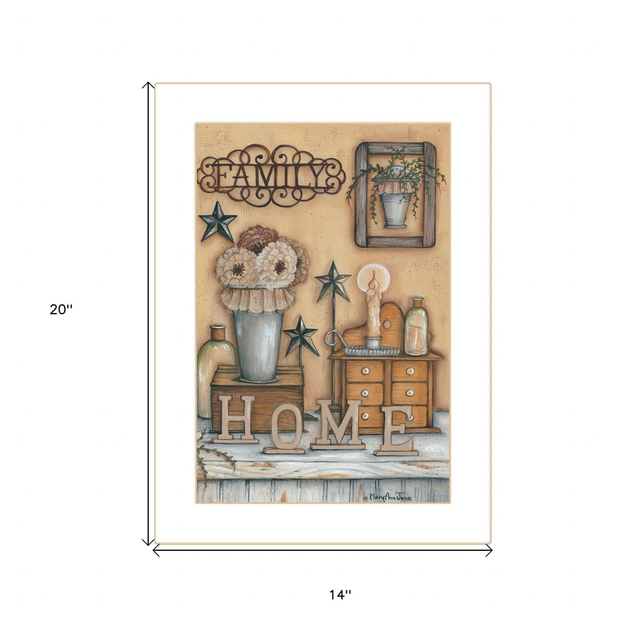 Family 10 White Framed Print Wall Art