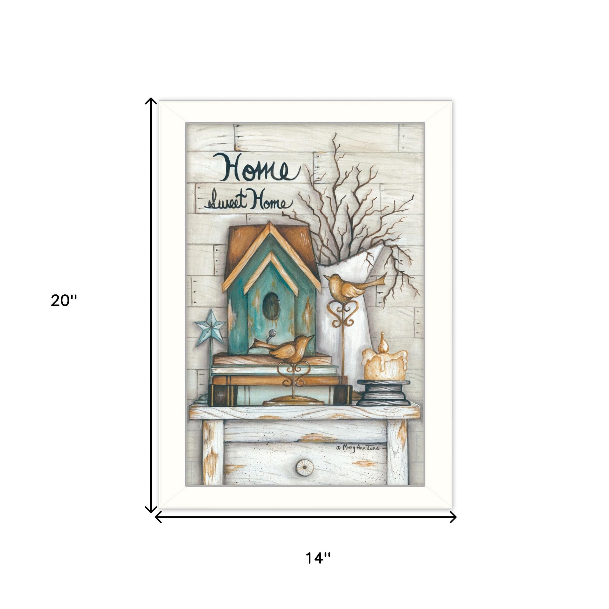 Home Sweet Home 5 White Framed Print Wall Art