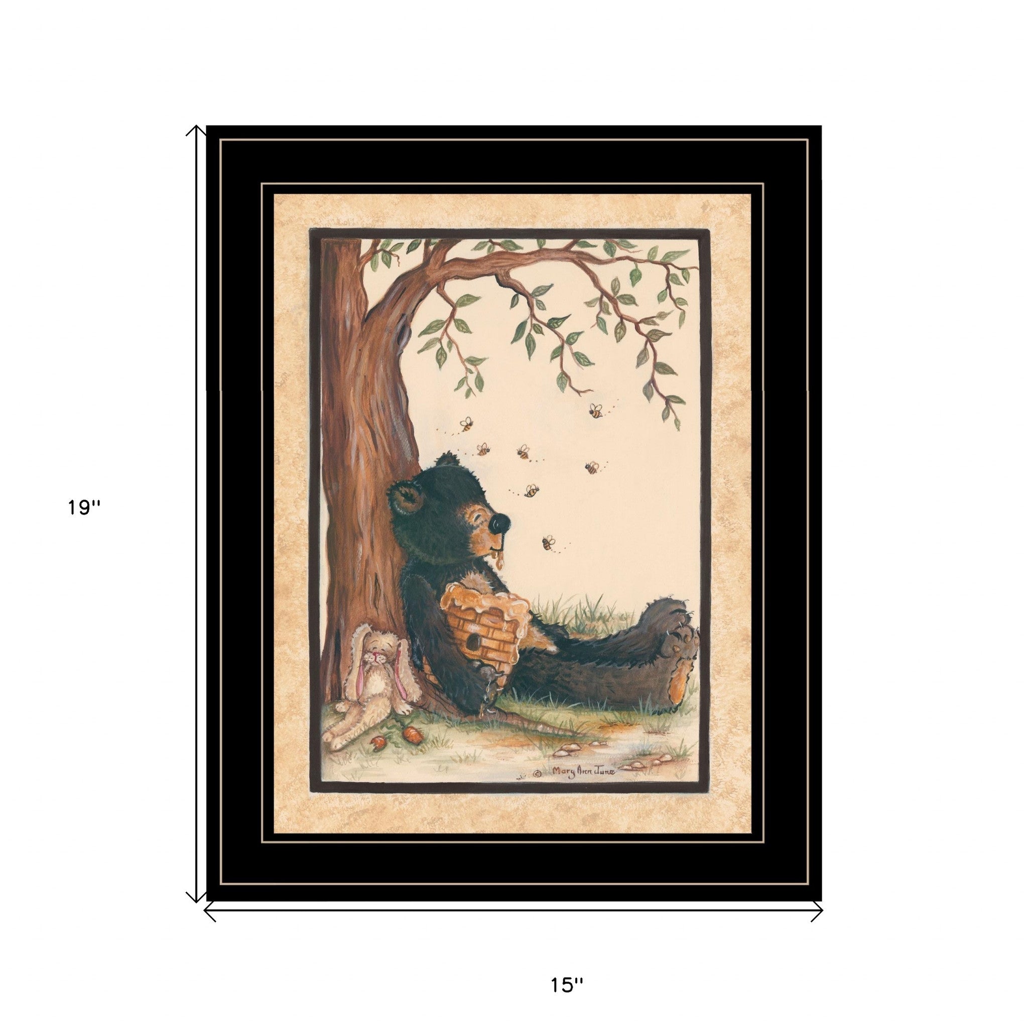 Nap Time 2 Black Framed Print Wall Art