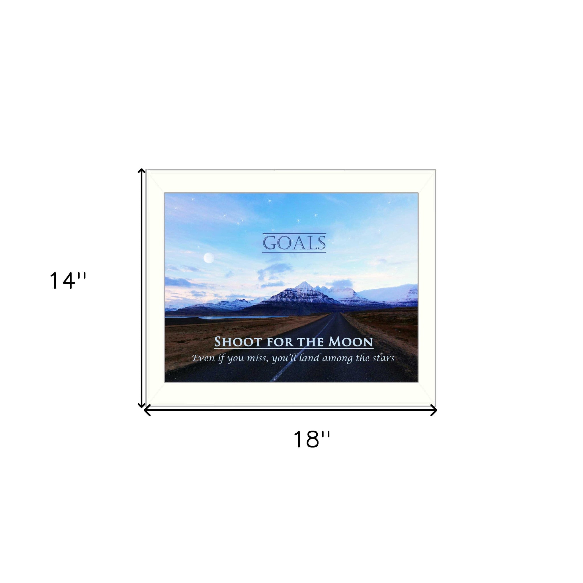 Goals 4 White Framed Print Wall Art