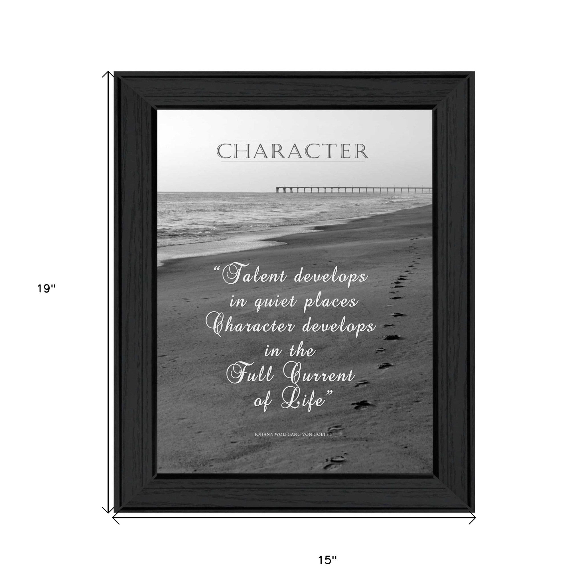 Character 5 Black Framed Print Wall Art